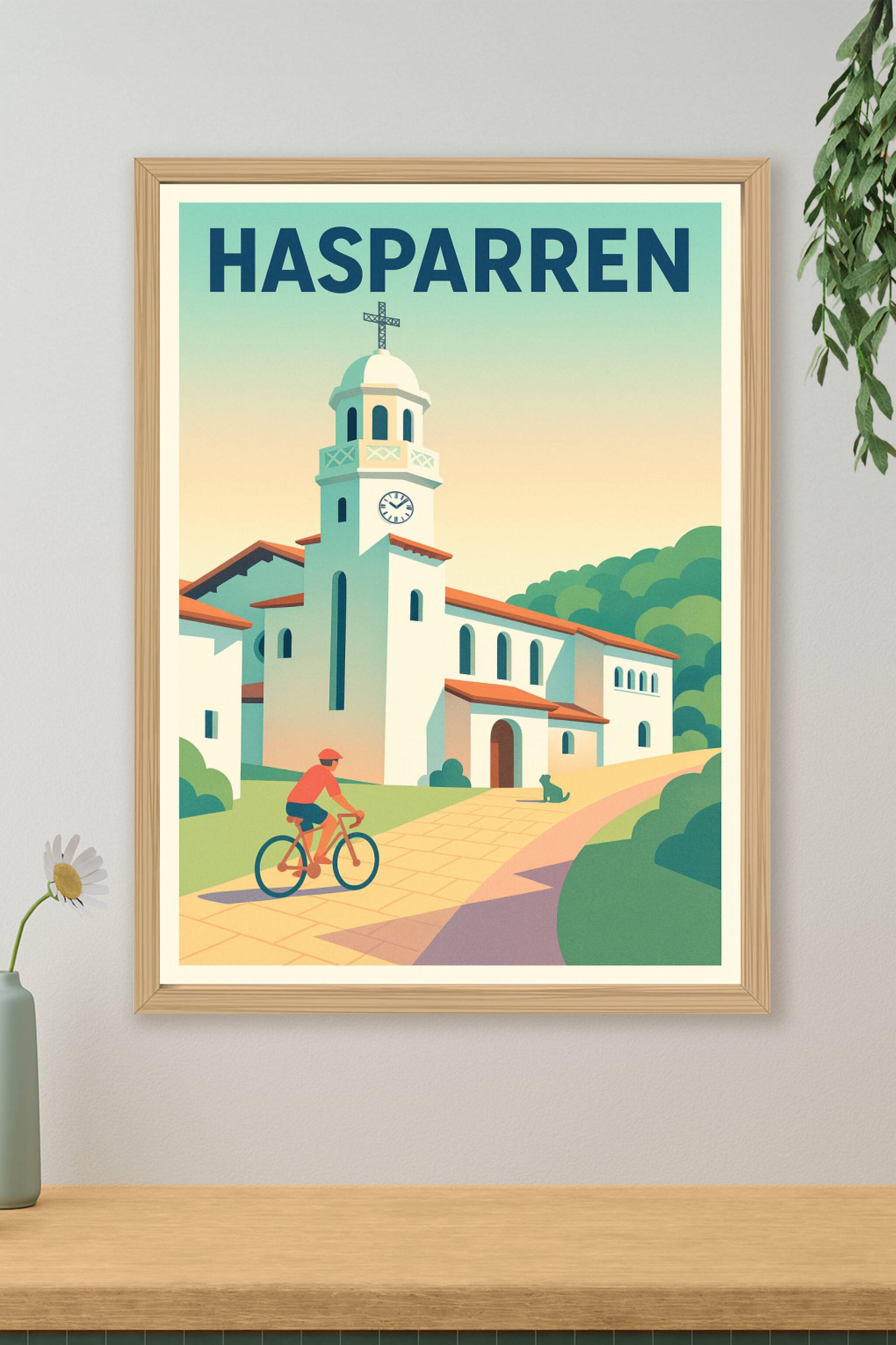 Affiche de Hasparren - Charme et sérénité basques