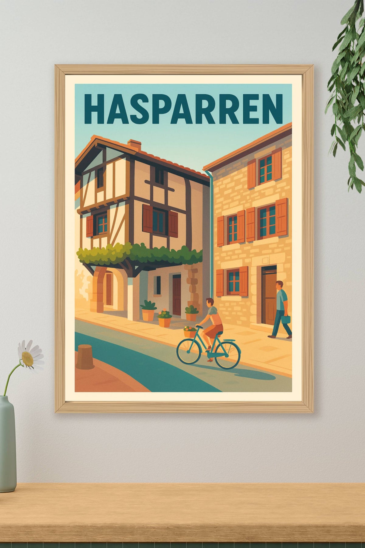 Affiche de Hasparren - Charme et douceur de vie basque