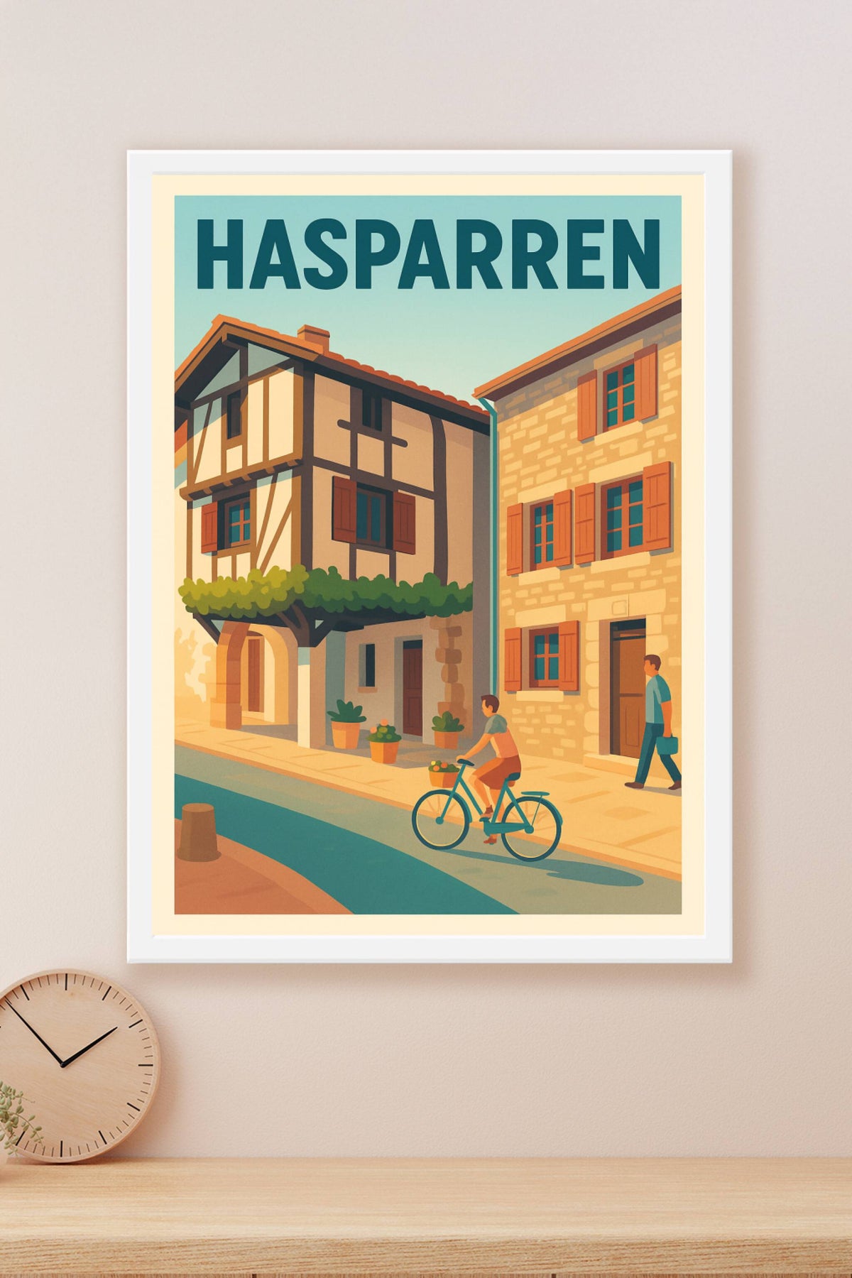 Affiche de Hasparren - Charme et douceur de vie basque