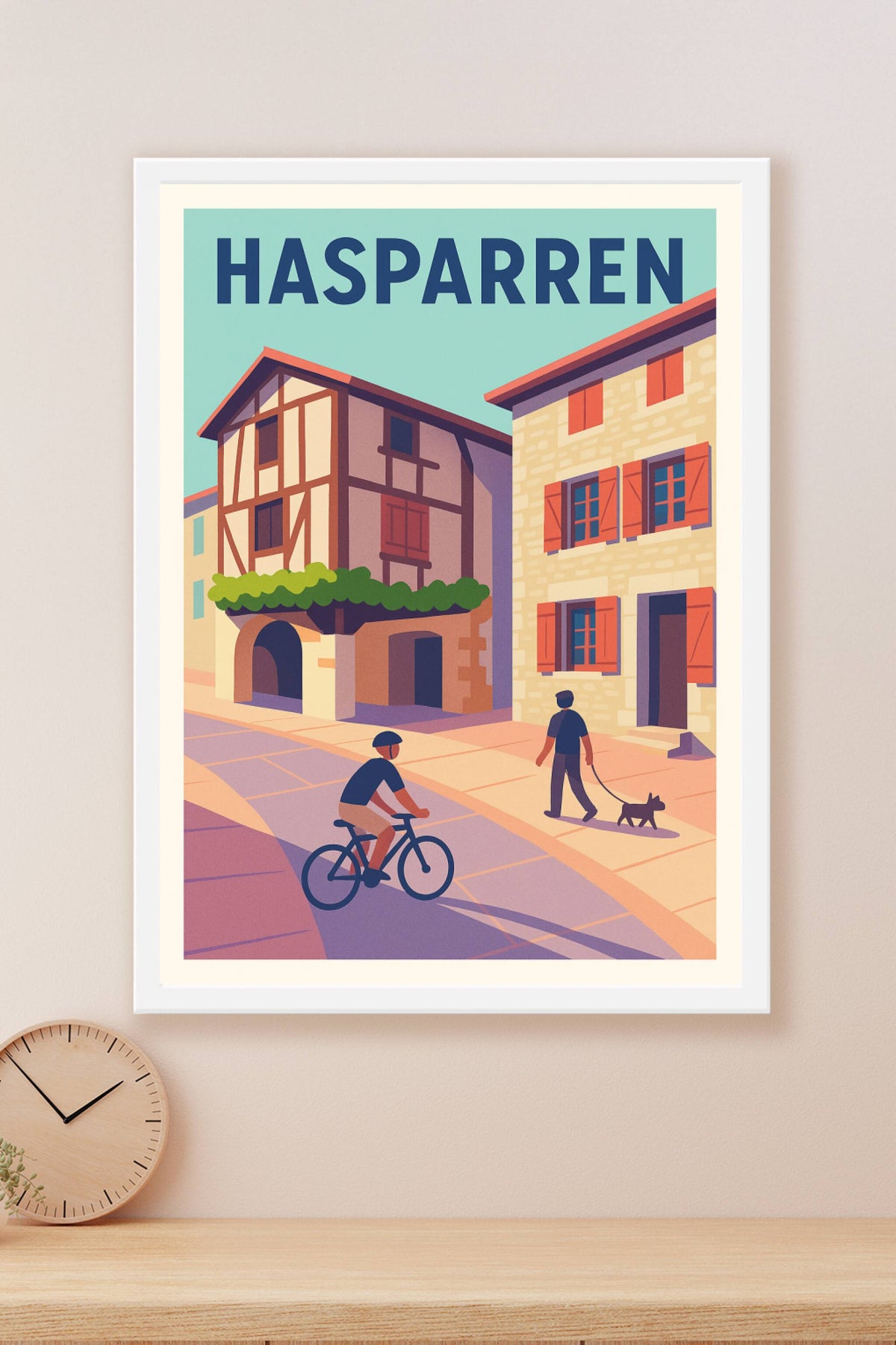 Affiche de Hasparren - Charme et douceur de vie basque