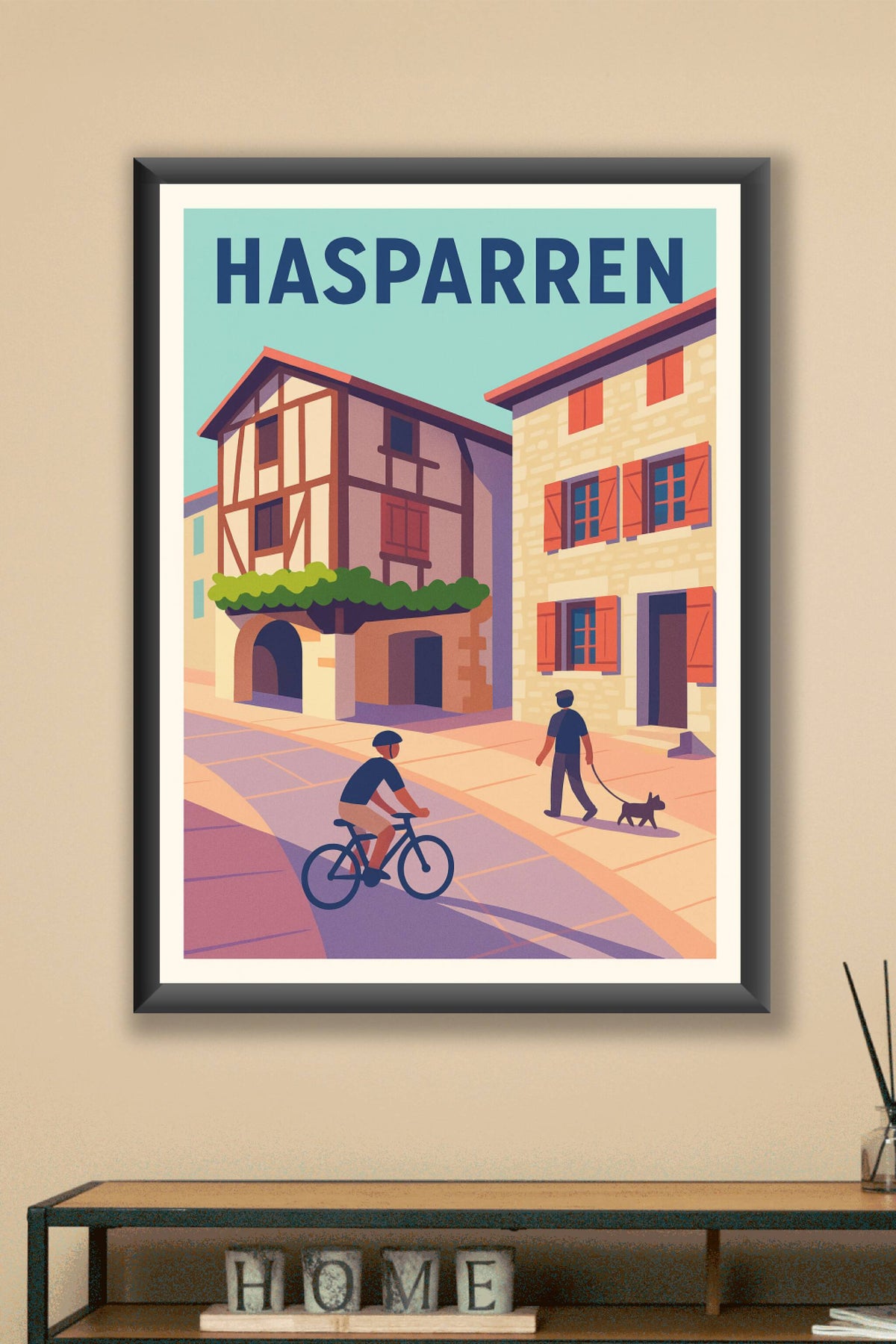 Affiche de Hasparren - Charme et douceur de vie basque