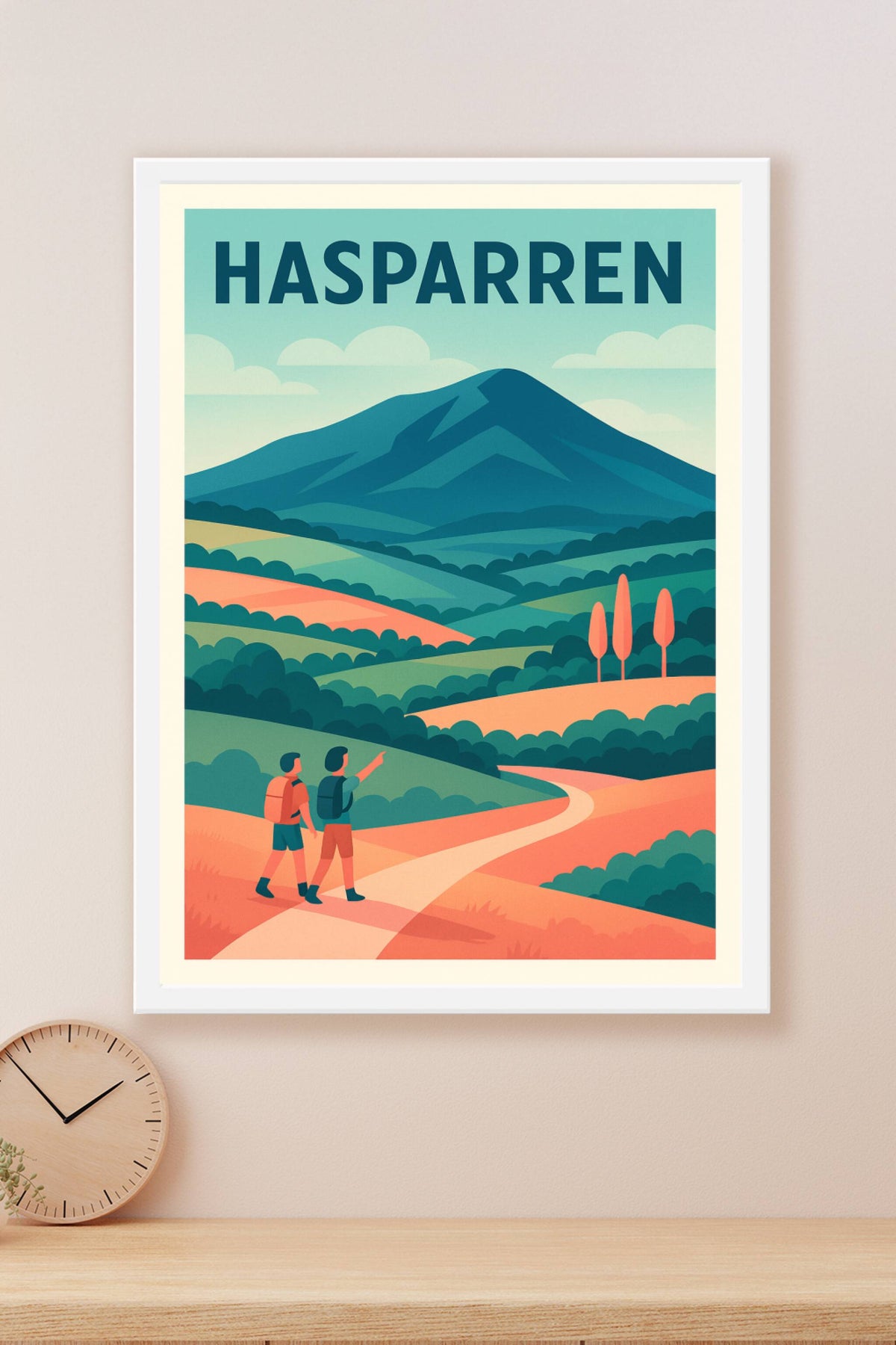 Affiche de Hasparren - Explorez les paysages enchanteurs du Pays Basque