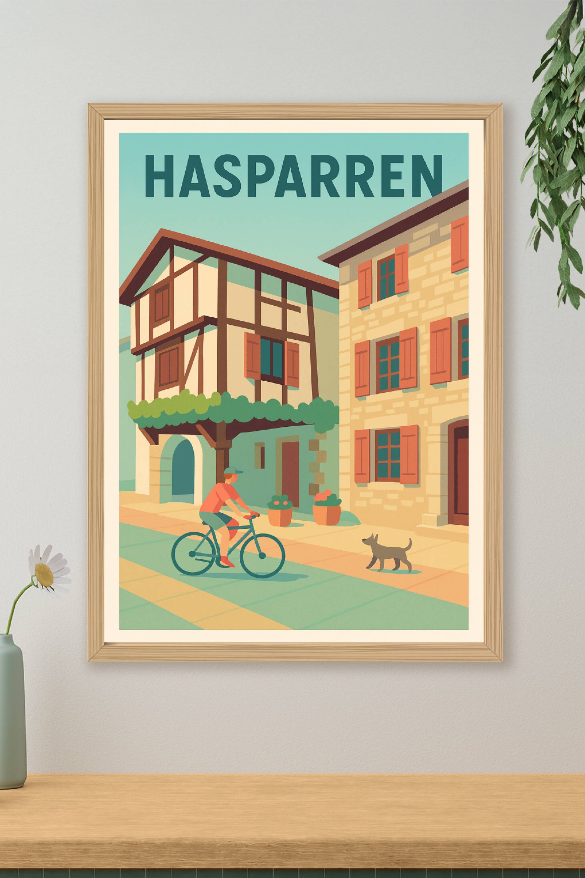 Affiche de Hasparren - Charme et douceur basque au quotidien