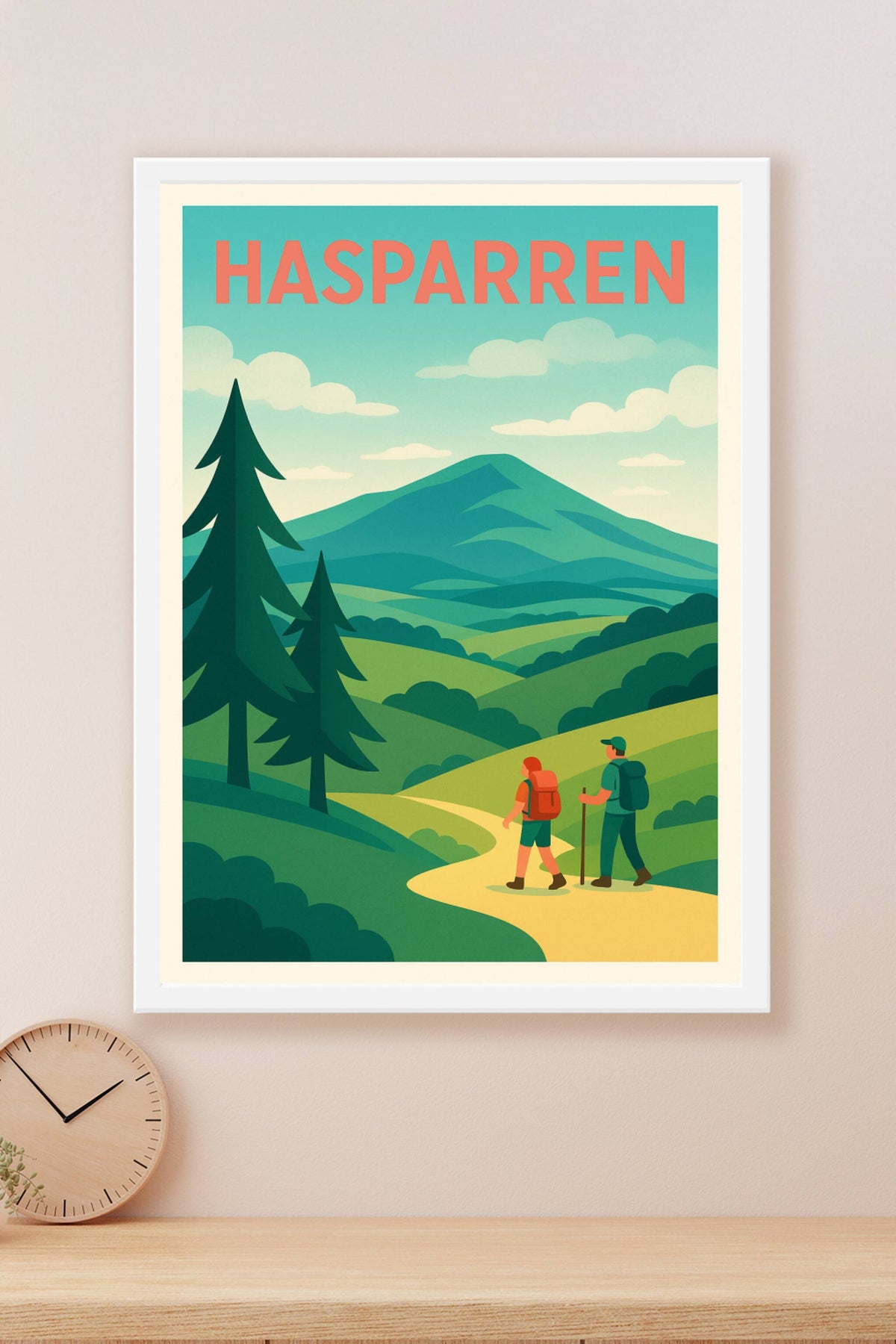 Affiche de Hasparren - Évasion nature entre montagnes et sentiers