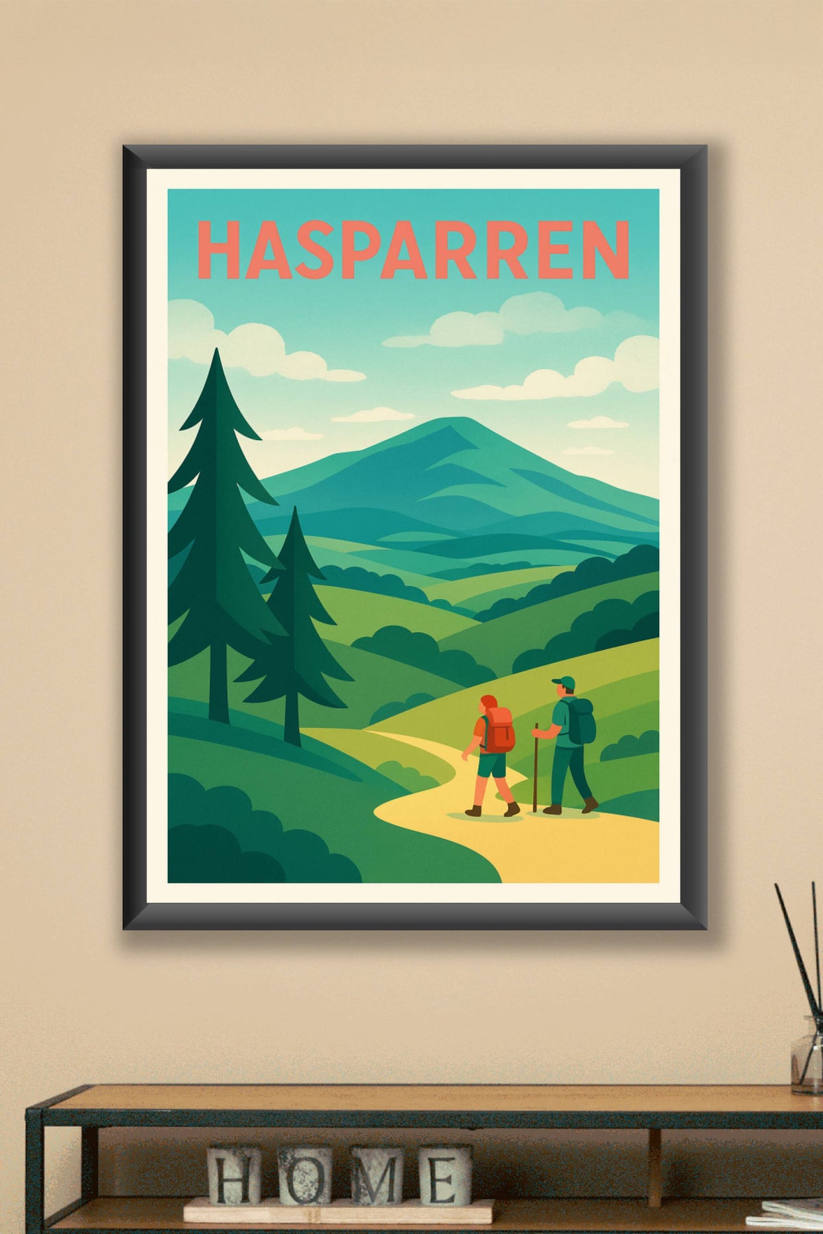 Affiche de Hasparren - Évasion nature entre montagnes et sentiers