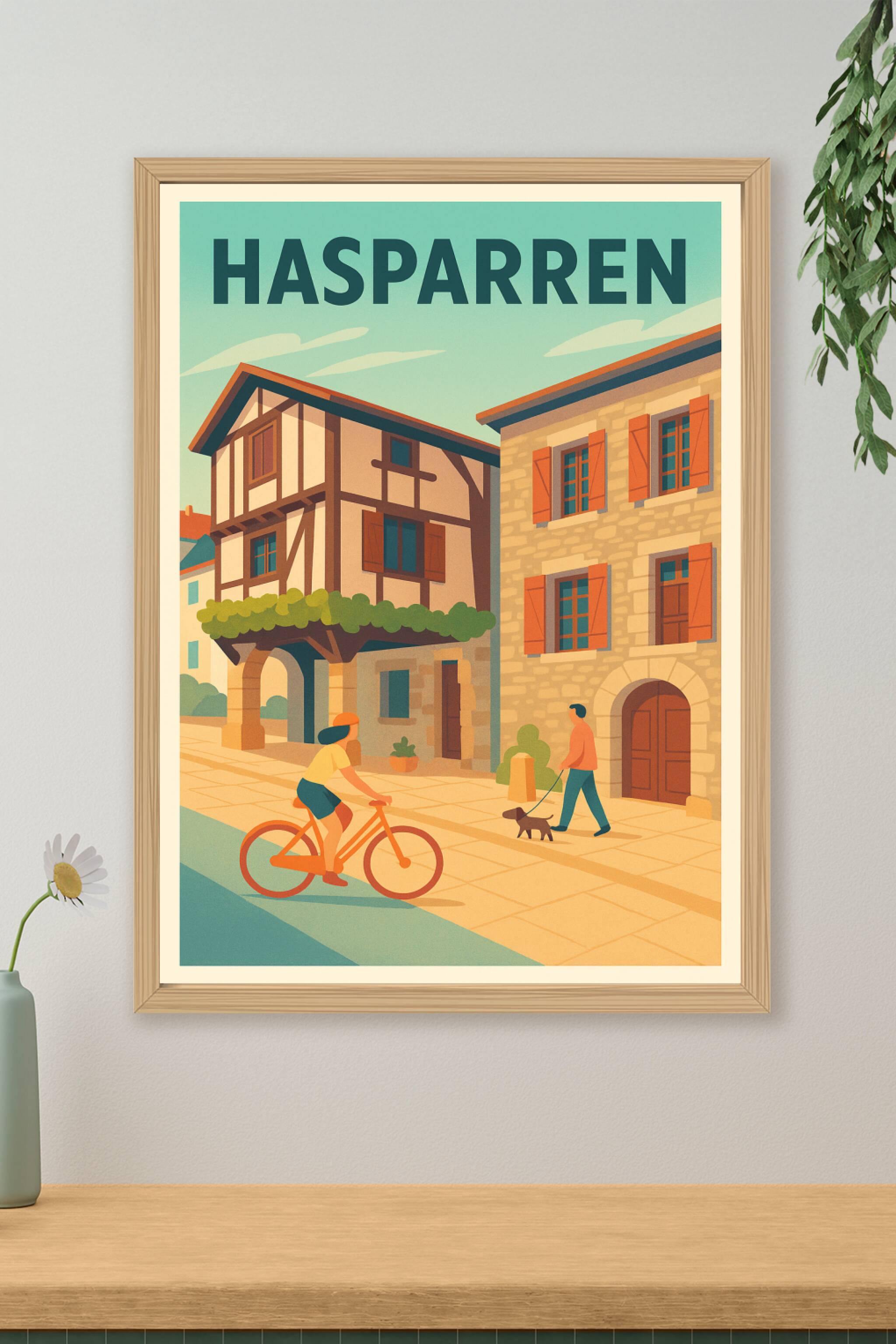 Affiche de Hasparren - Charme et douceur du Pays Basque