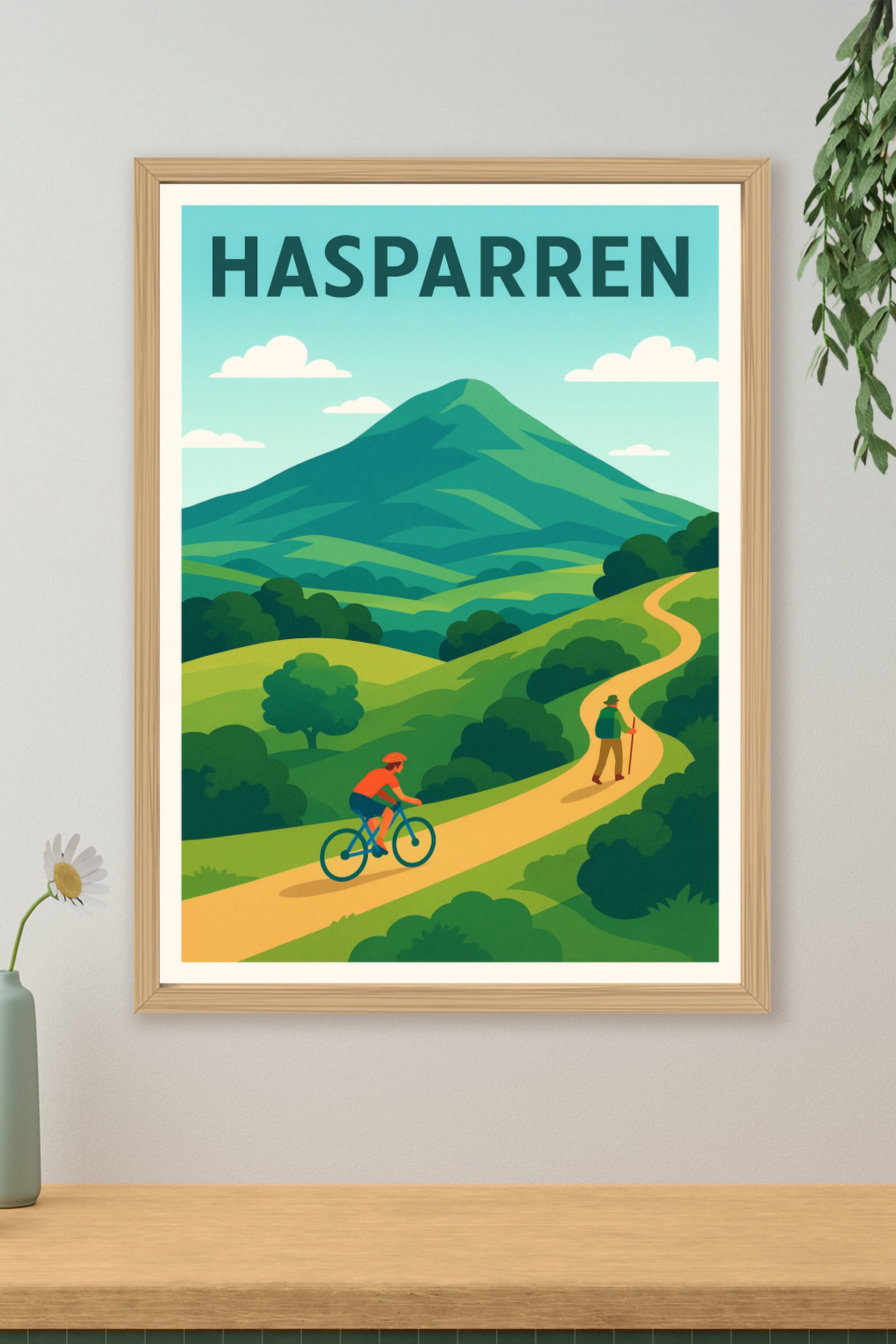 Affiche de Hasparren - Évasion Nature et Aventure Basque