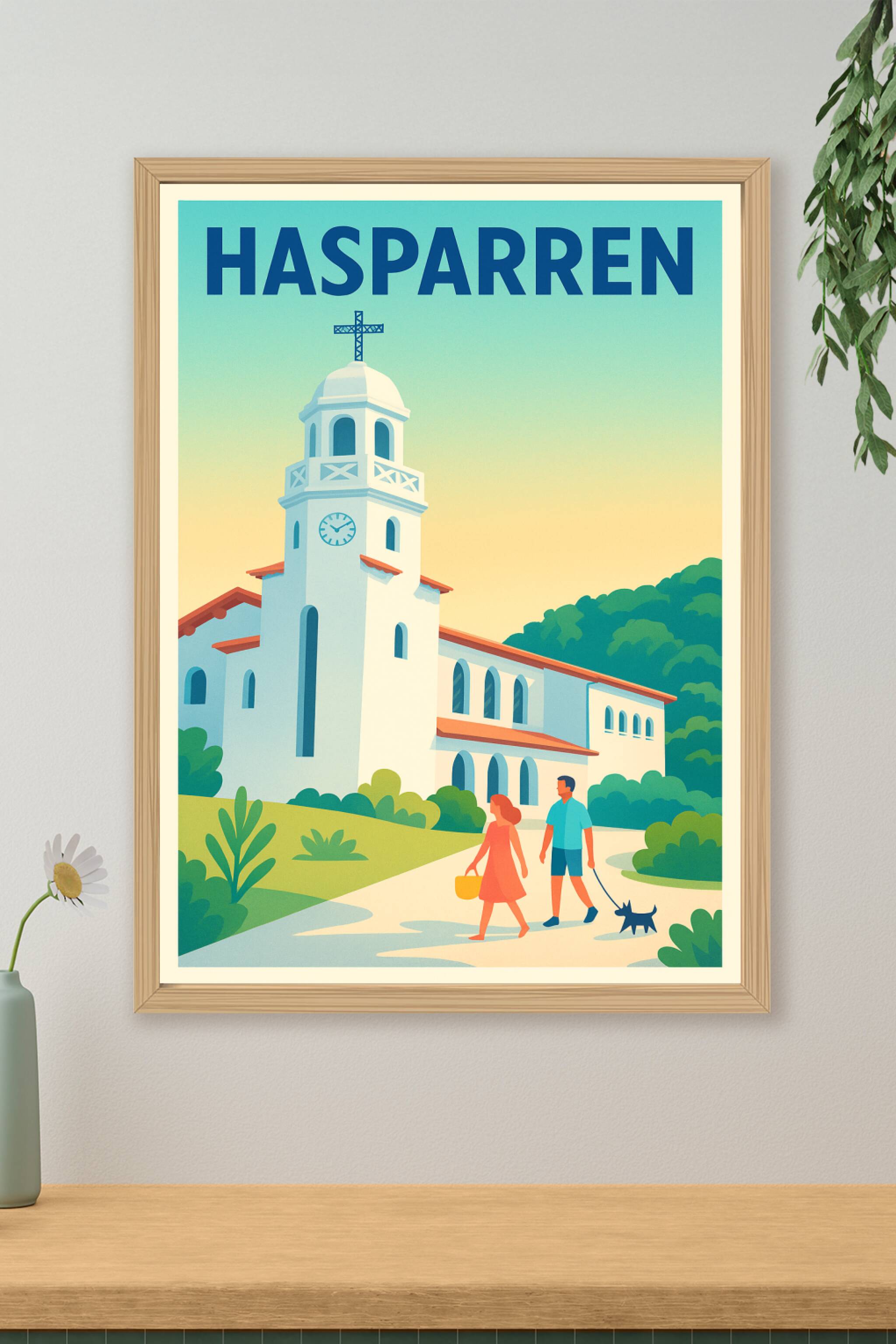 Affiche de Hasparren - Charme et sérénité au Pays Basque