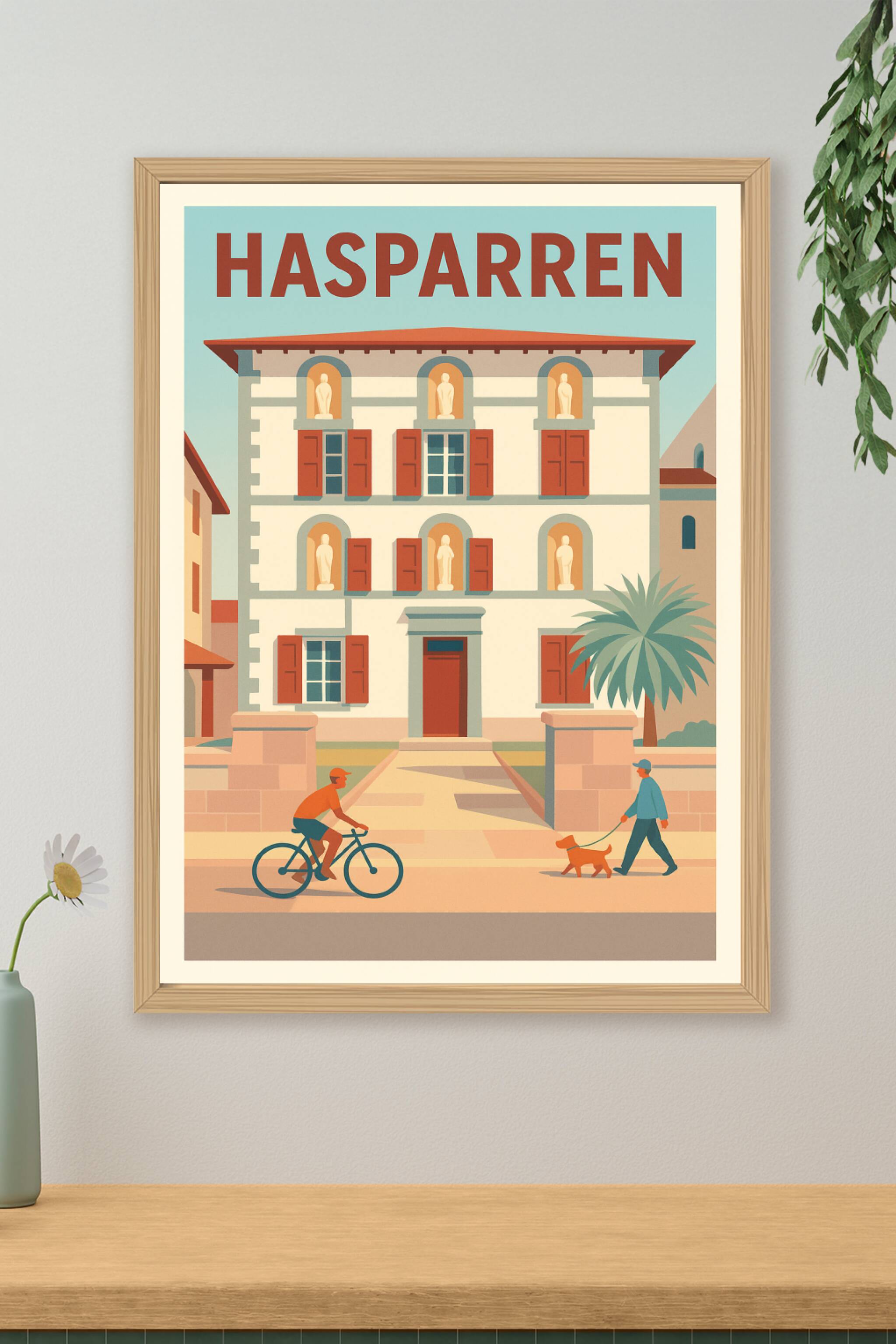 Affiche de Hasparren - Une balade paisible au cœur du Pays Basque