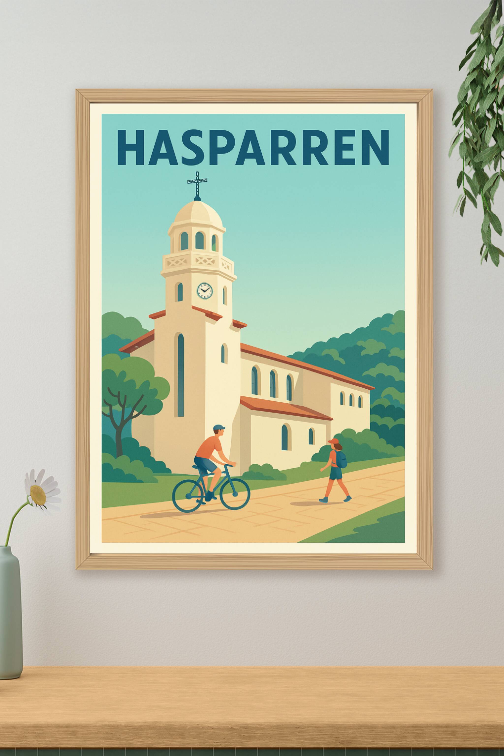 Affiche de Hasparren - Authenticité et charme basque