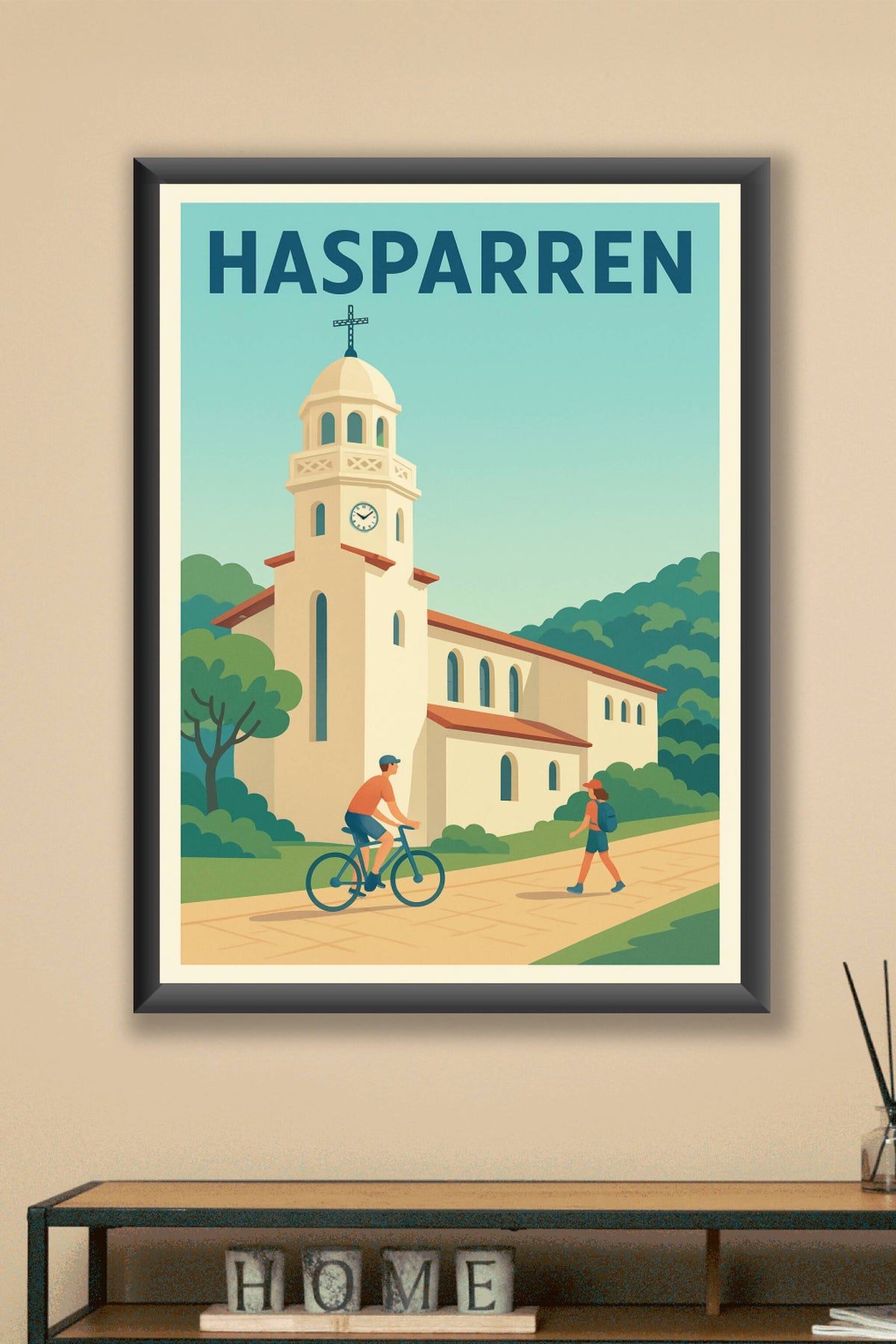Affiche de Hasparren - Authenticité et charme basque
