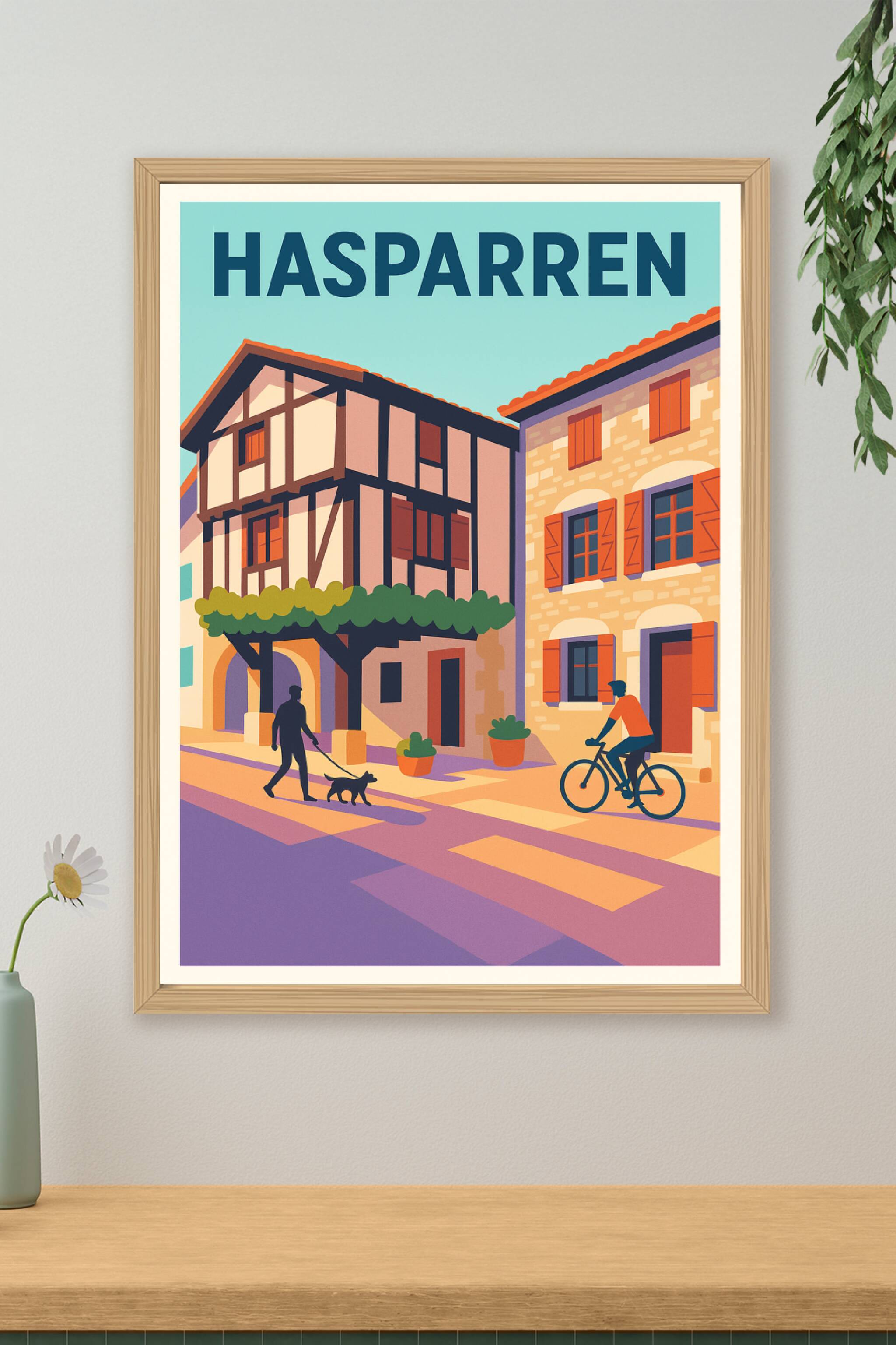 Affiche de Hasparren - Charme et douceur de la vie basque