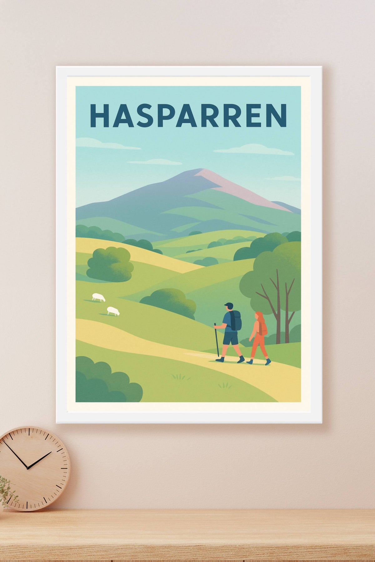 Affiche de Hasparren - Invitation à la randonnée en pleine nature