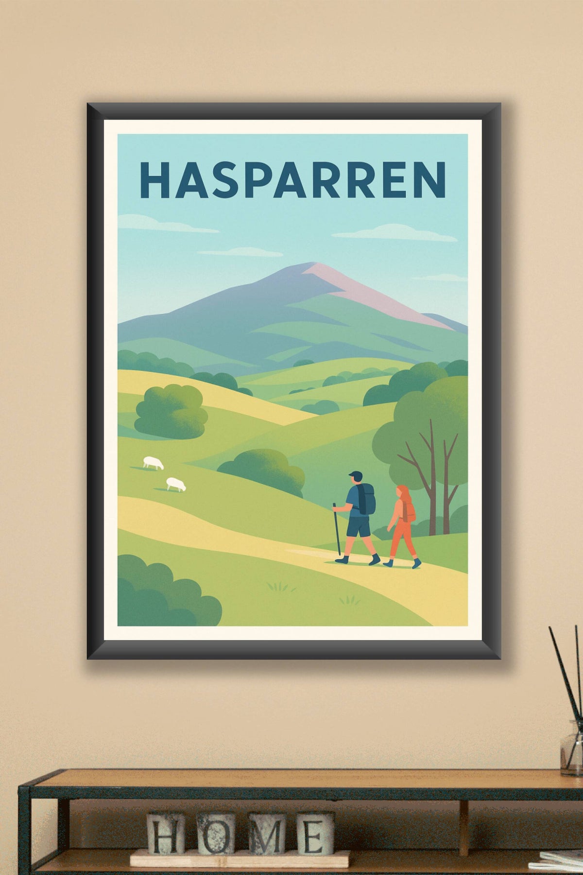 Affiche de Hasparren - Invitation à la randonnée en pleine nature