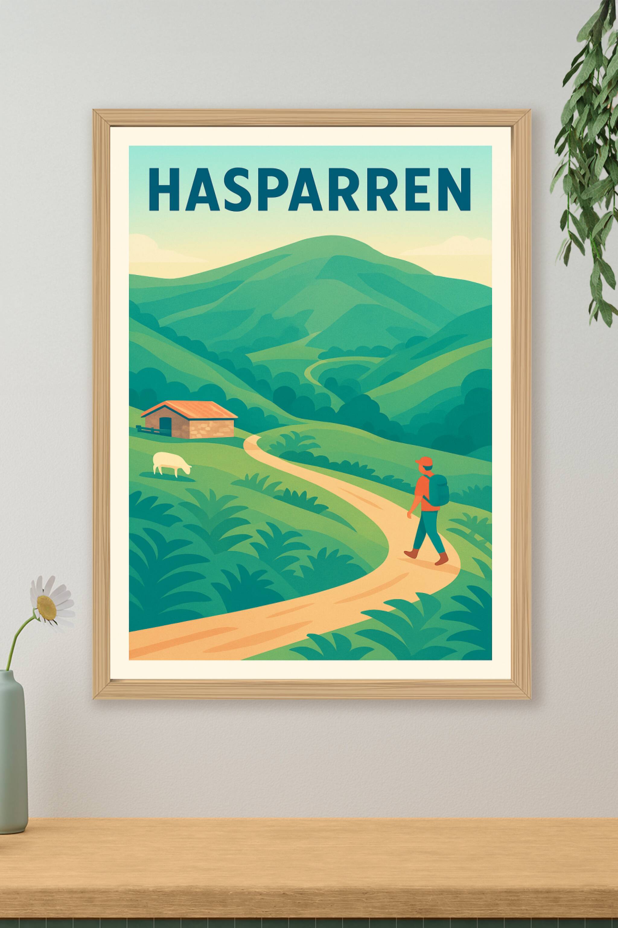 Affiche de Hasparren - Randonnée et Nature au Cœur du Pays Basque