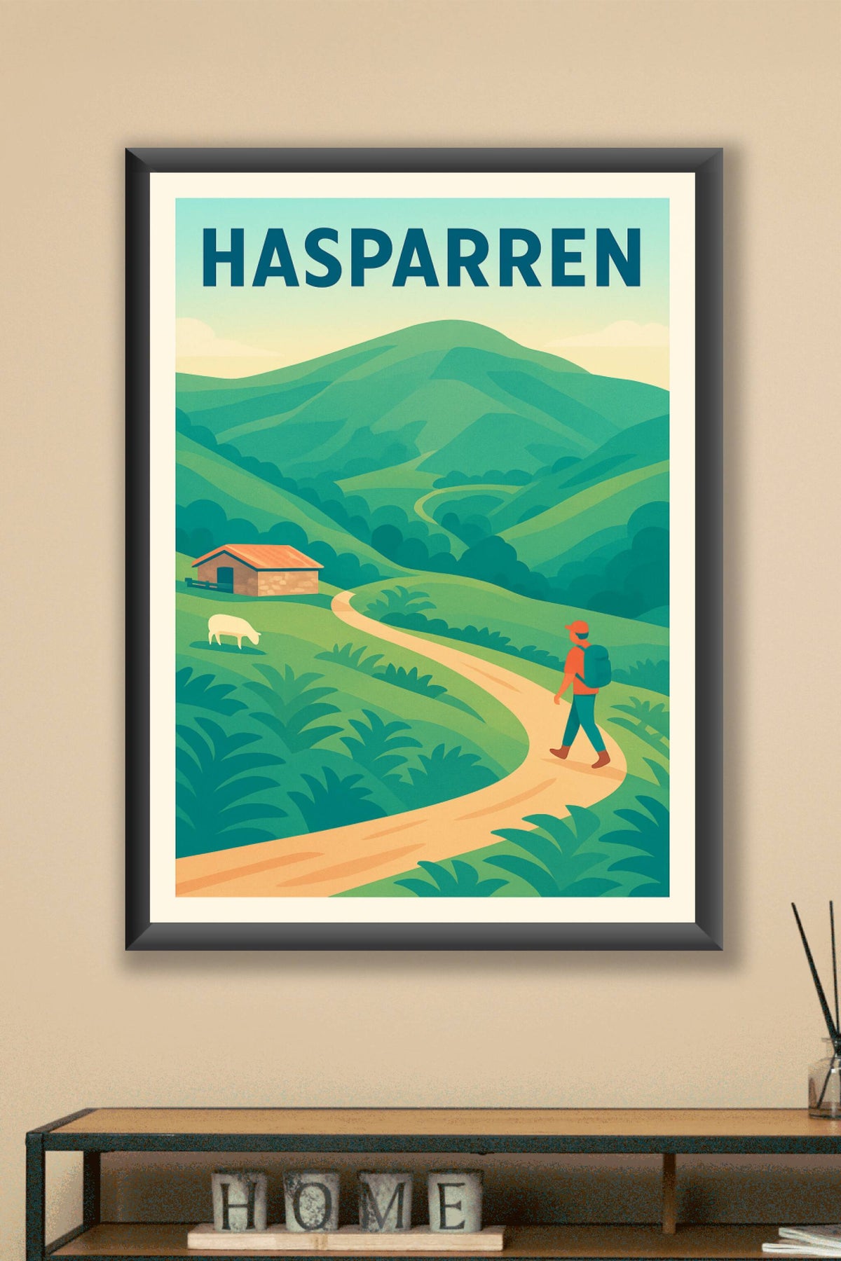 Affiche de Hasparren - Randonnée et Nature au Cœur du Pays Basque