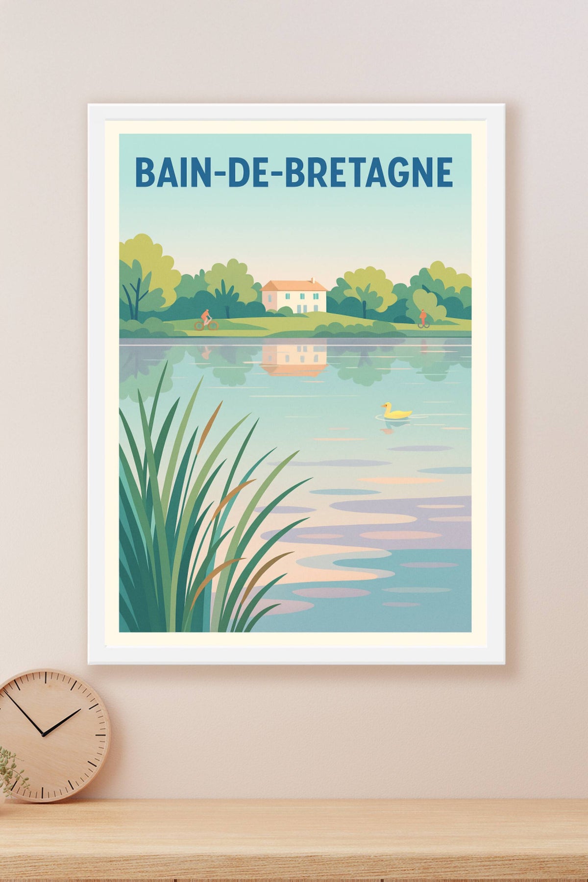 Affiche de Bain-de-Bretagne - Sérénité au bord de l'eau