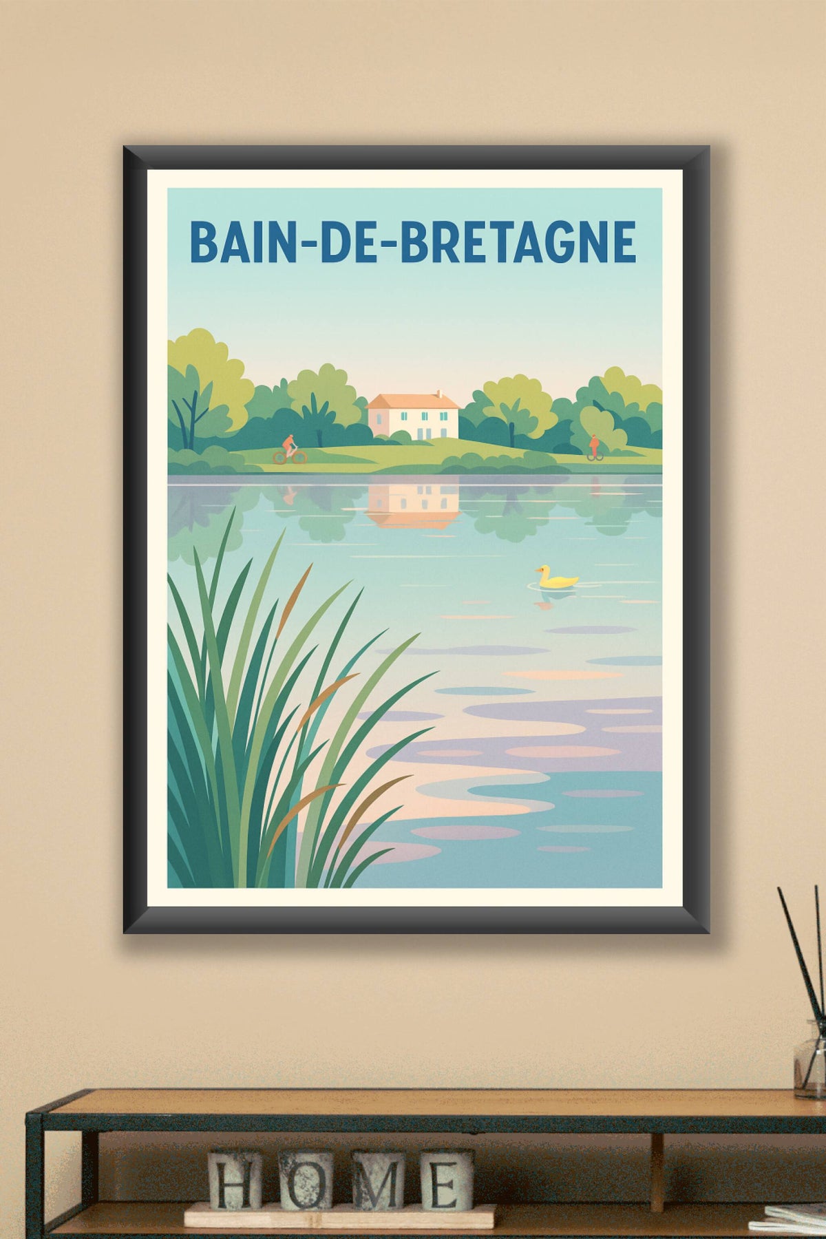 Affiche de Bain-de-Bretagne - Sérénité au bord de l'eau