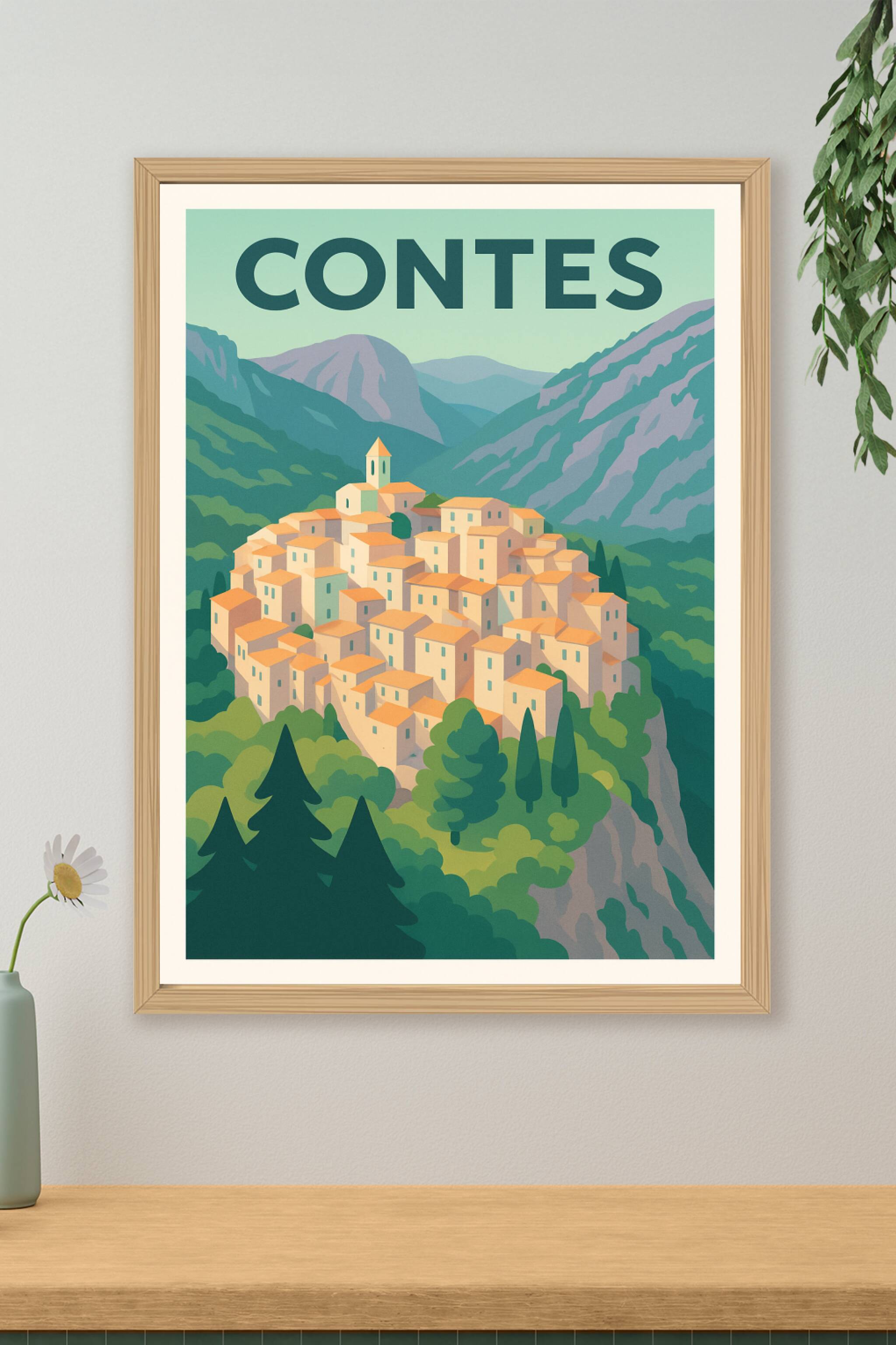 Affiche de Contes - Le charme authentique niché dans les montagnes