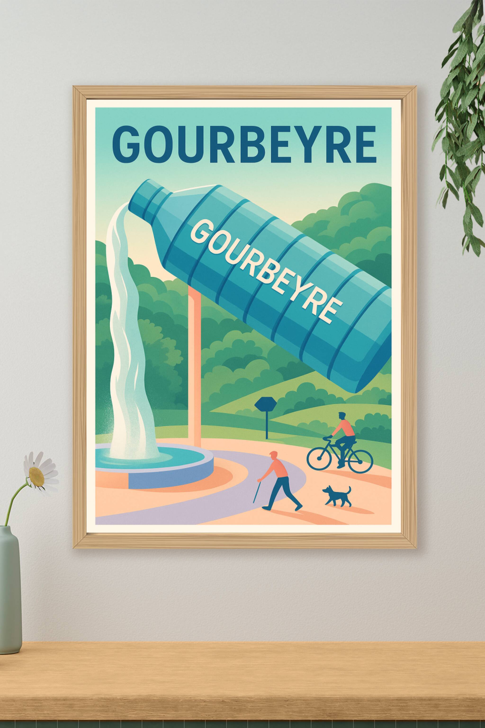 Affiche de Gourbeyre - L'eau vive et la nature en mouvement