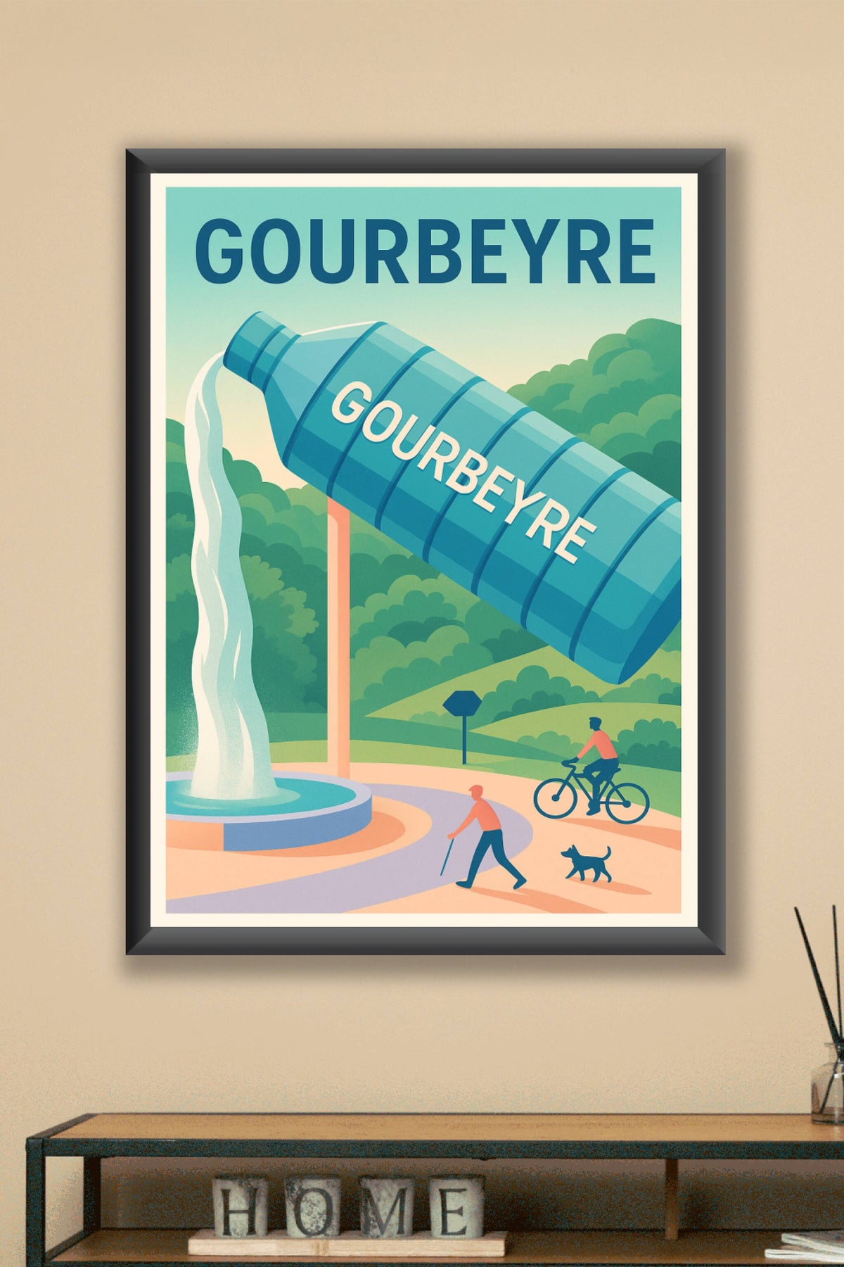 Affiche de Gourbeyre - L'eau vive et la nature en mouvement