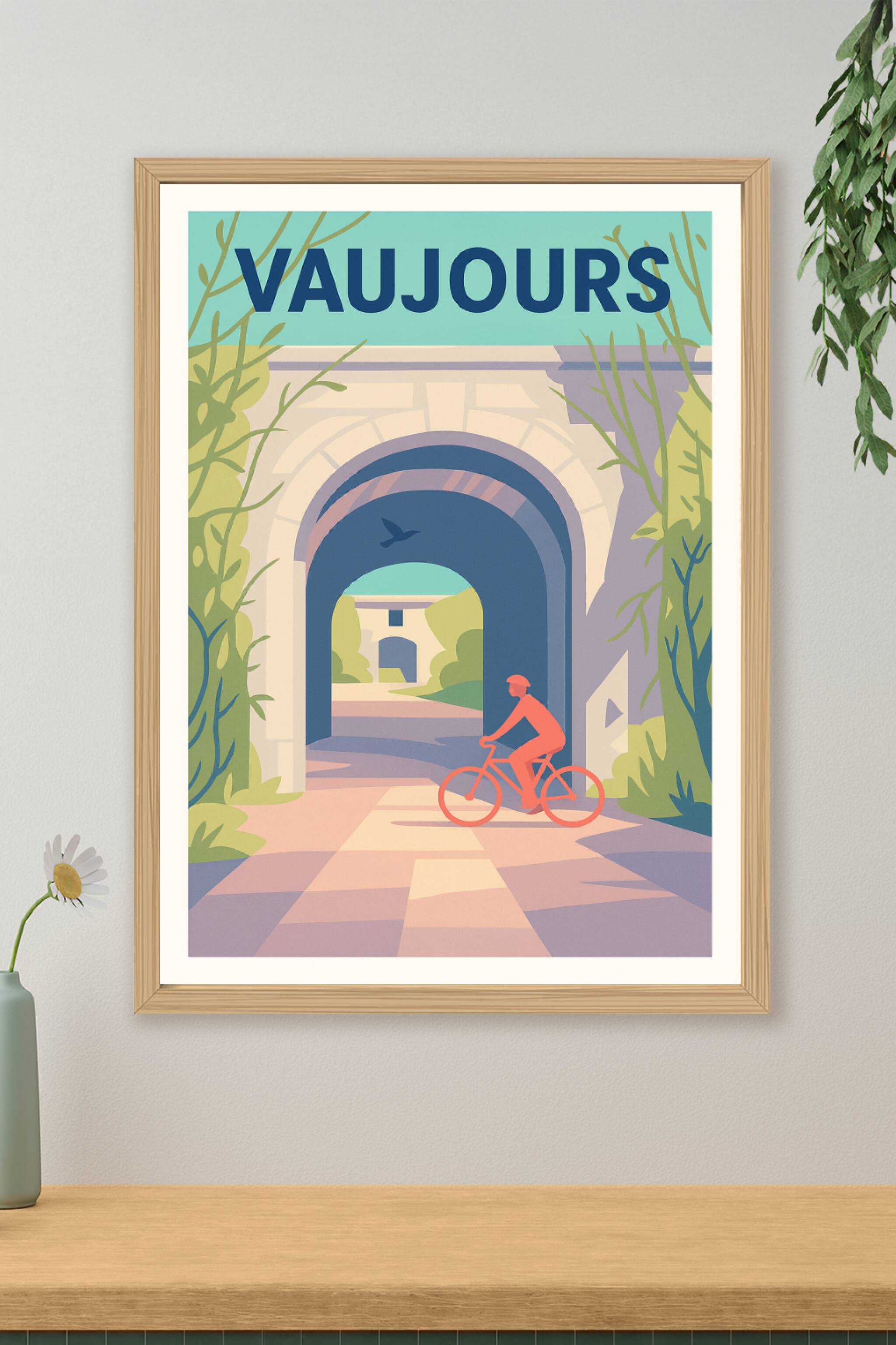 Affiche de Vaujours - L'escapade à vélo sous l'arche historique