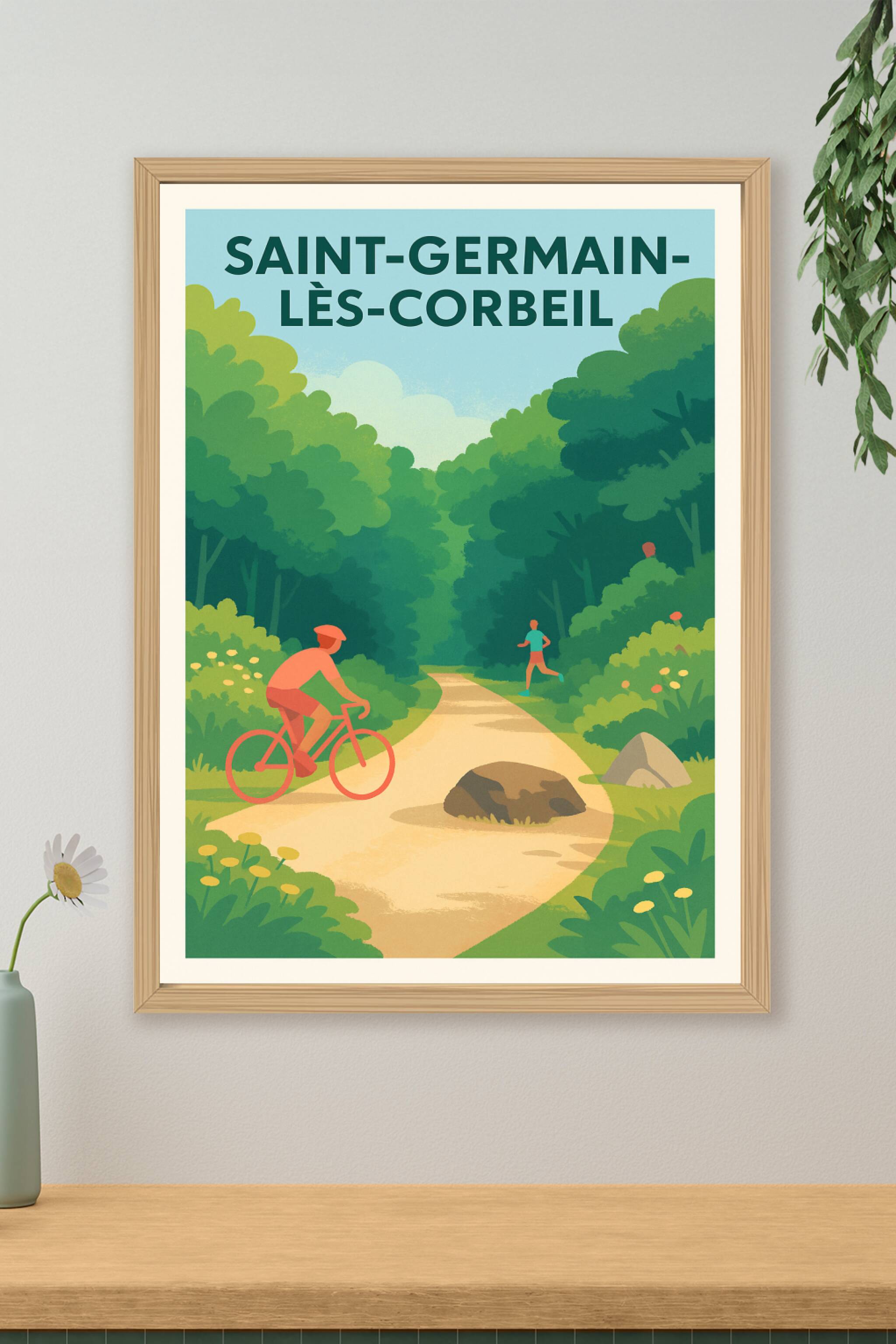 Affiche de Saint-Germain-lès-Corbeil - L'évasion verte au cœur de la nature