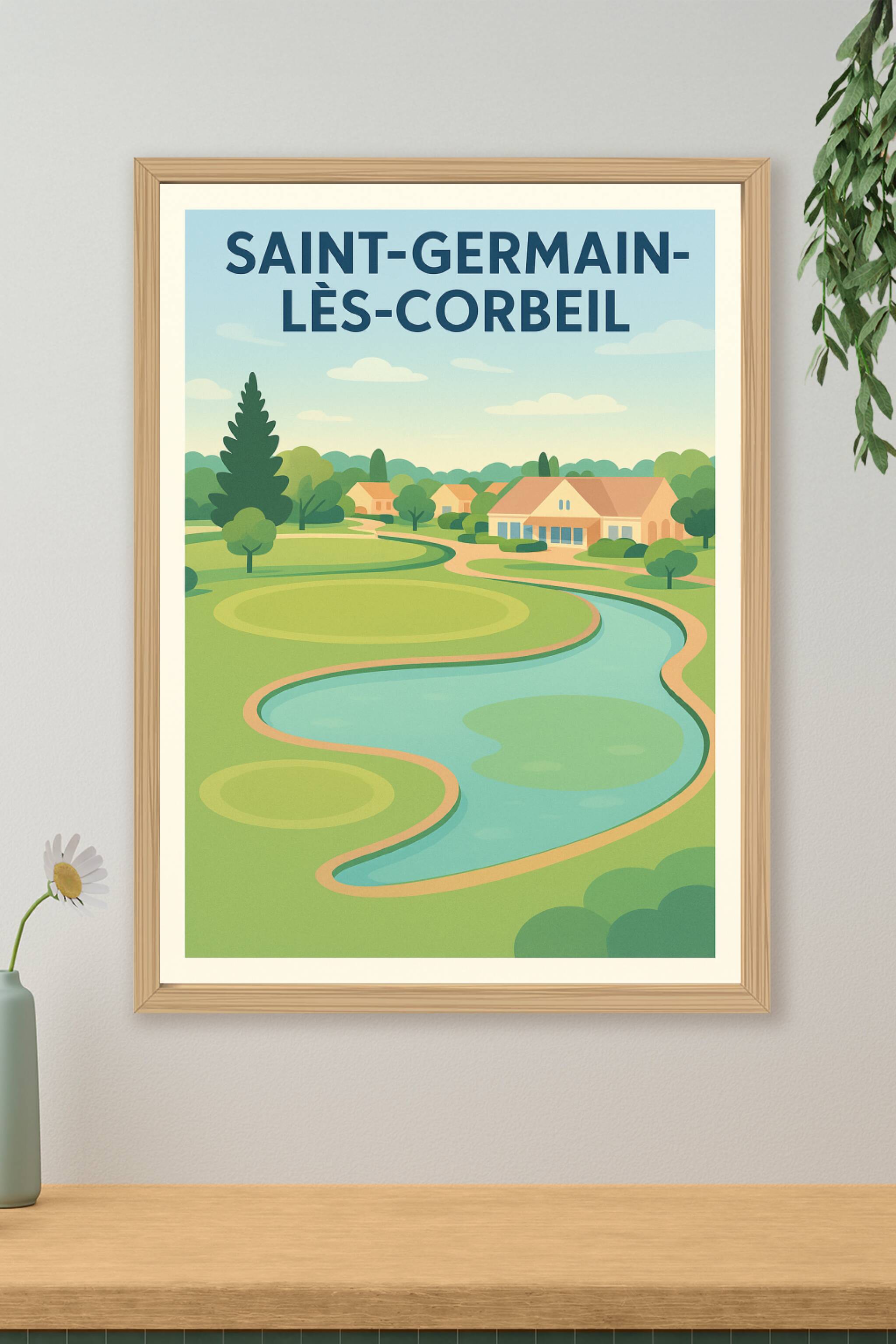 Affiche de Saint-Germain-lès-Corbeil - Escapade paisible au cœur de la nature
