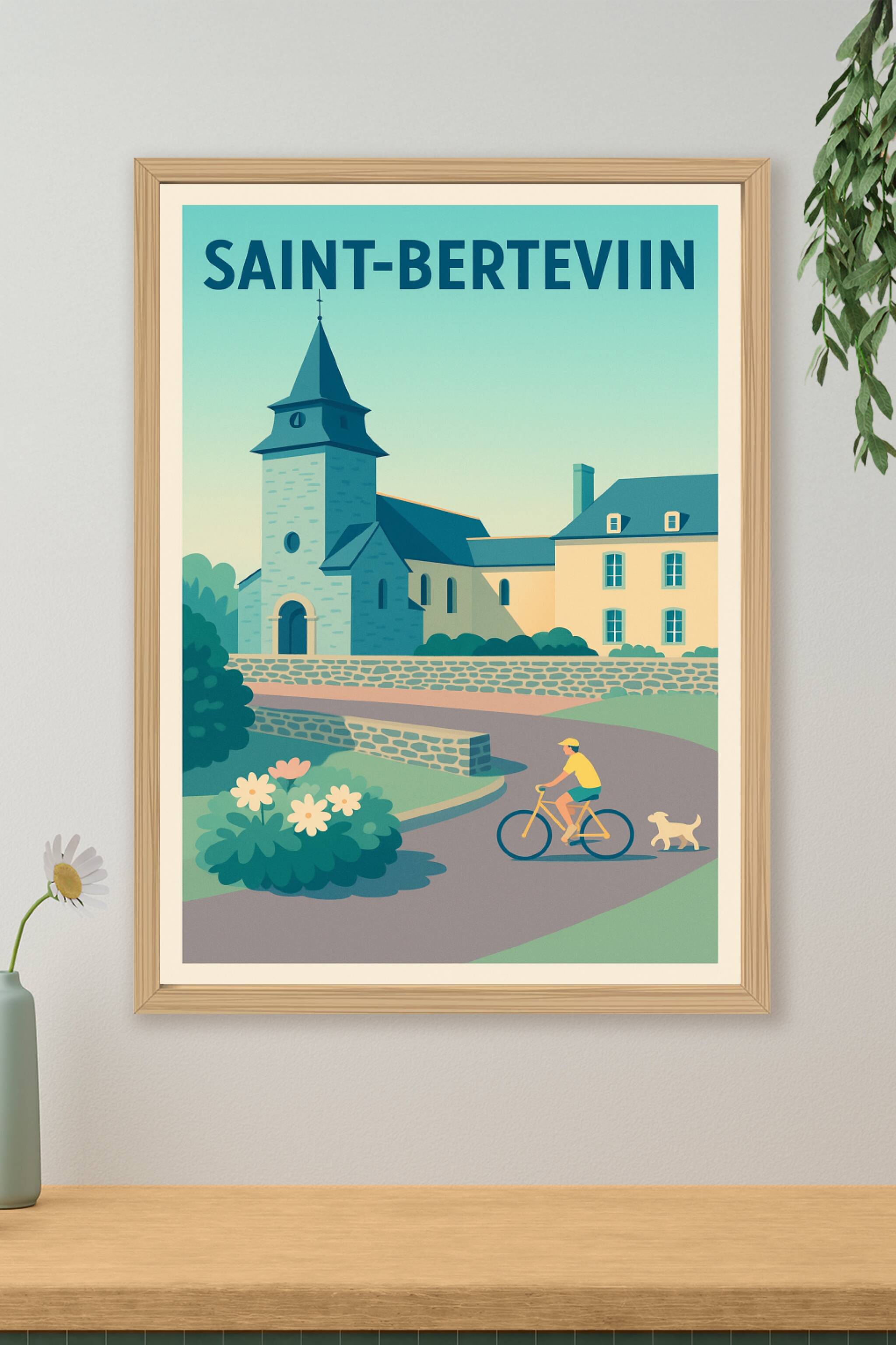 Affiche de Saint-Berthevin - Charme paisible à vélo