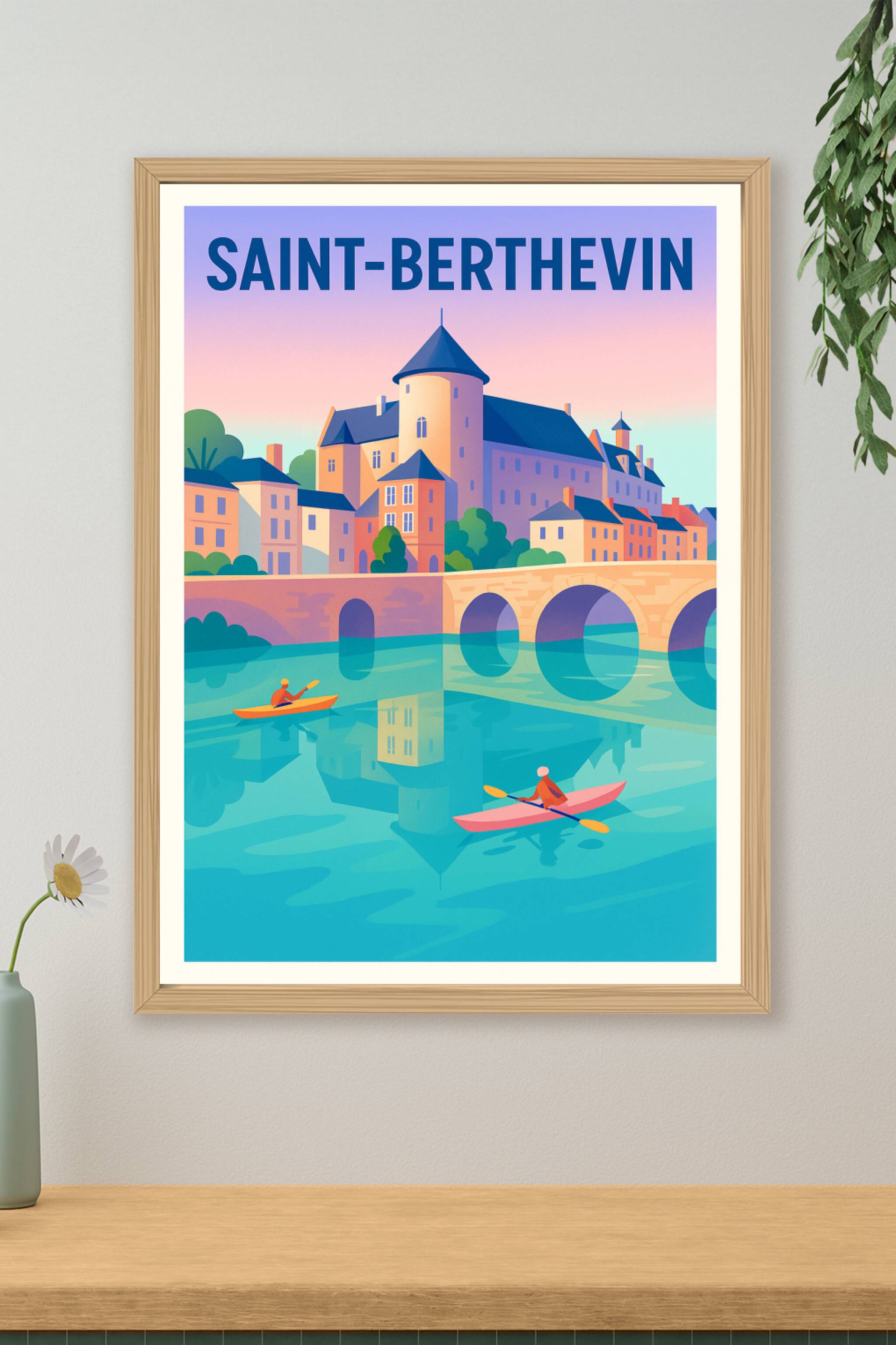 Affiche de Saint-Berthevin - Charme et Sérénité au Fil de l'Eau