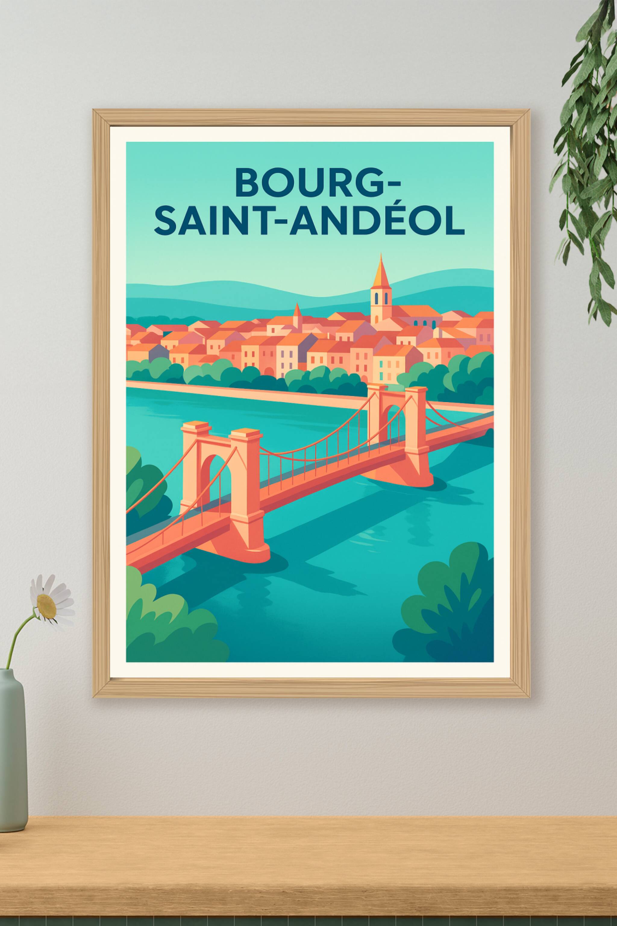 Affiche de Bourg-Saint-Andéol - Charme authentique en illustration