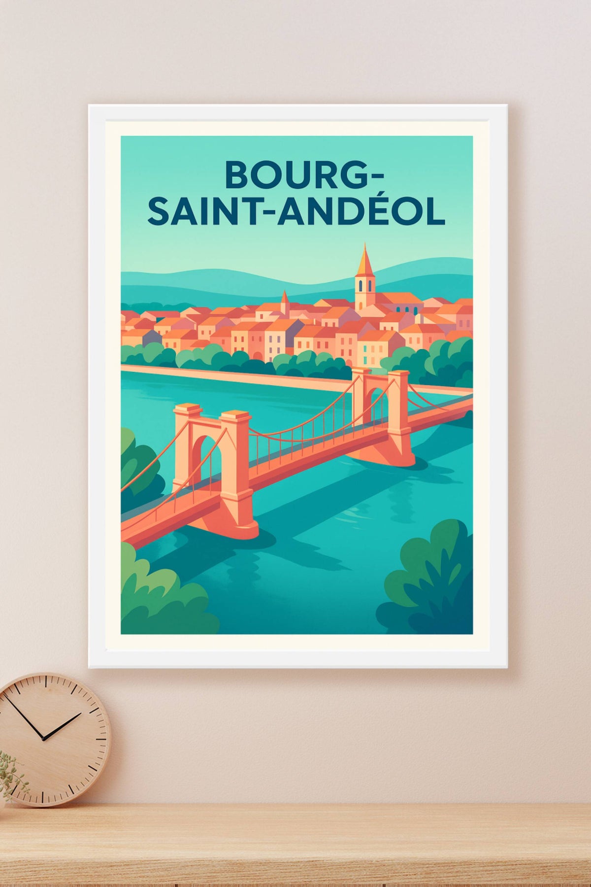 Affiche de Bourg-Saint-Andéol - Charme authentique en illustration