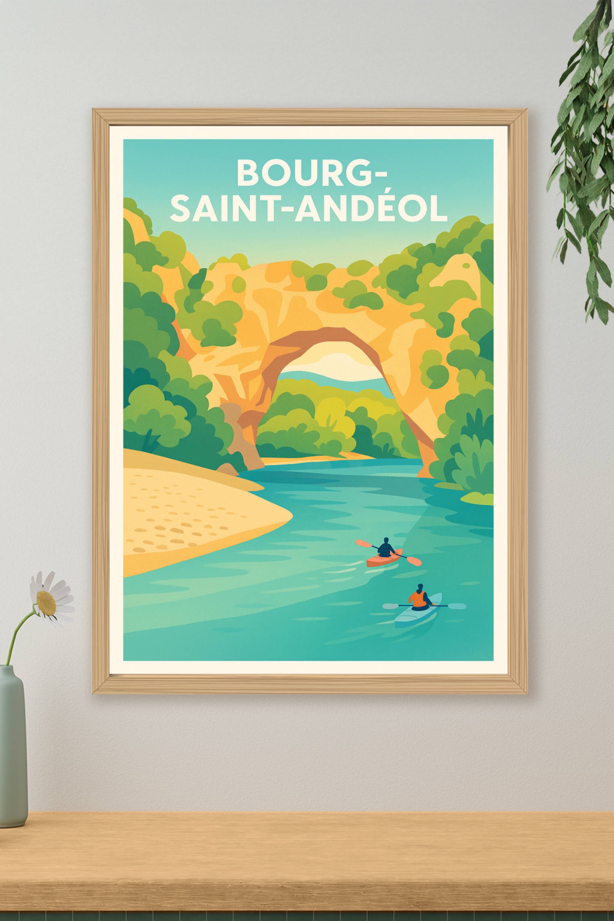 Affiche de Bourg-Saint-Andéol - Nature et aventure au fil de l'eau