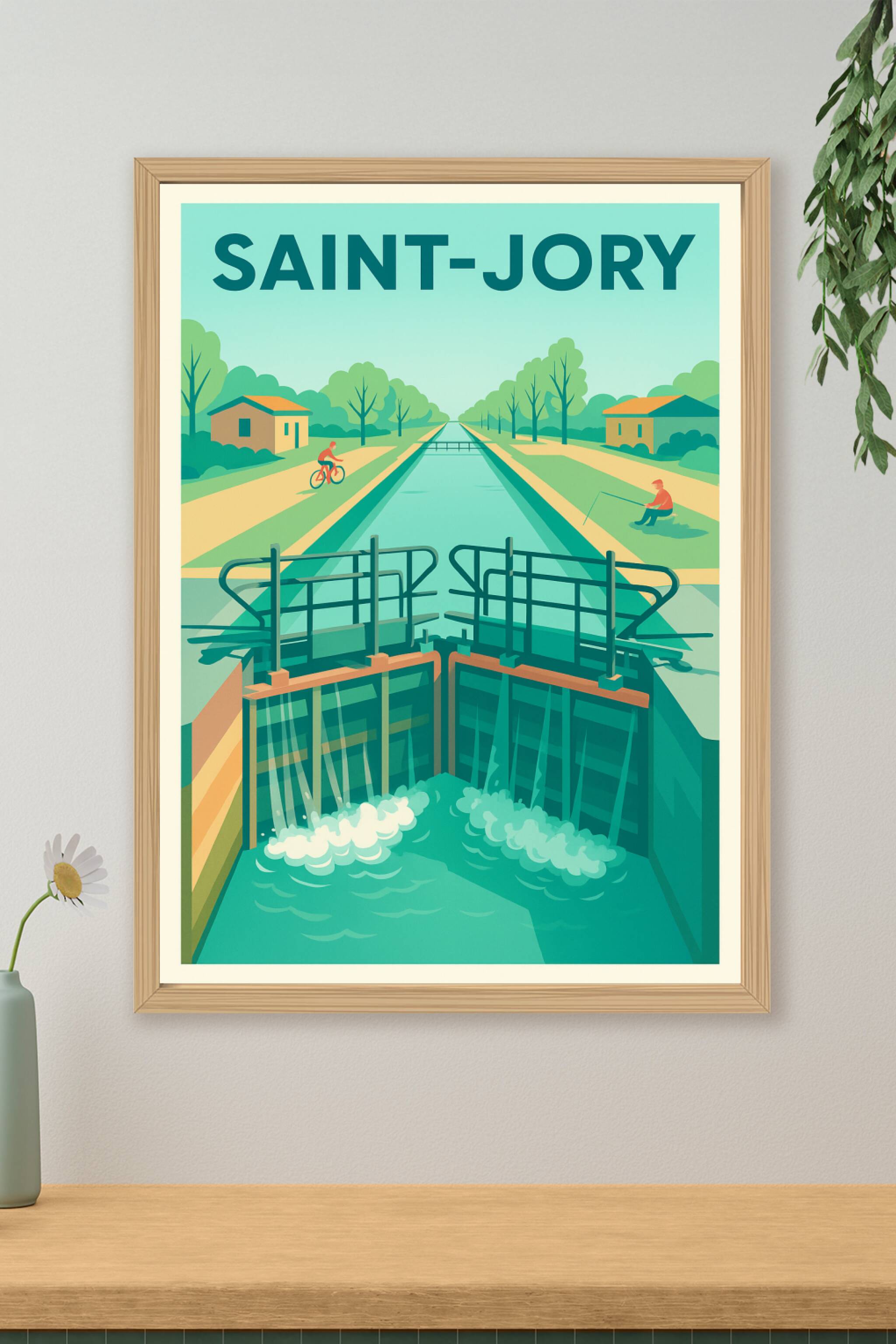 Affiche de Saint-Jory - L’élégance tranquille du canal