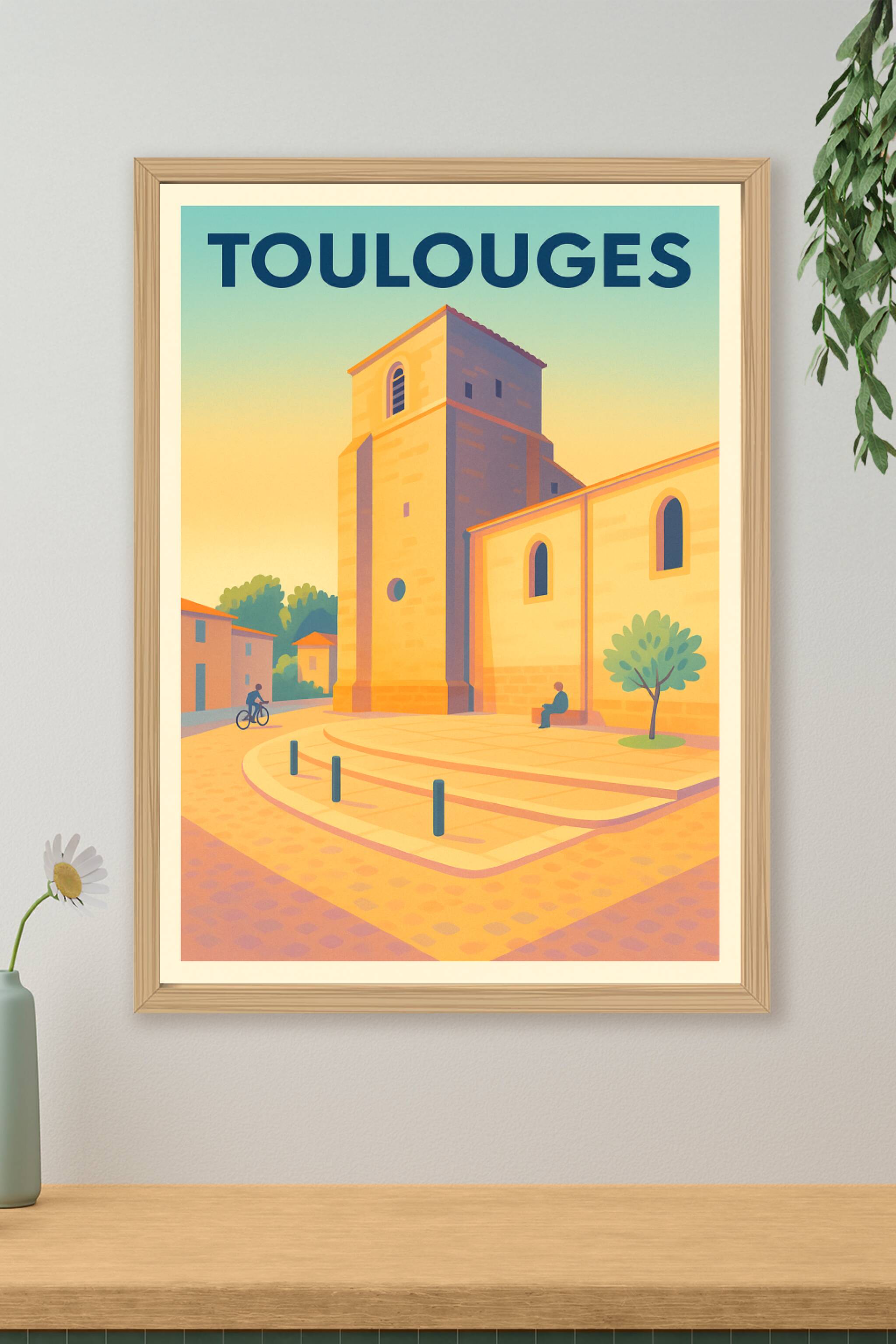 Affiche de Toulouges - Lumières douces et patrimoine chaleureux