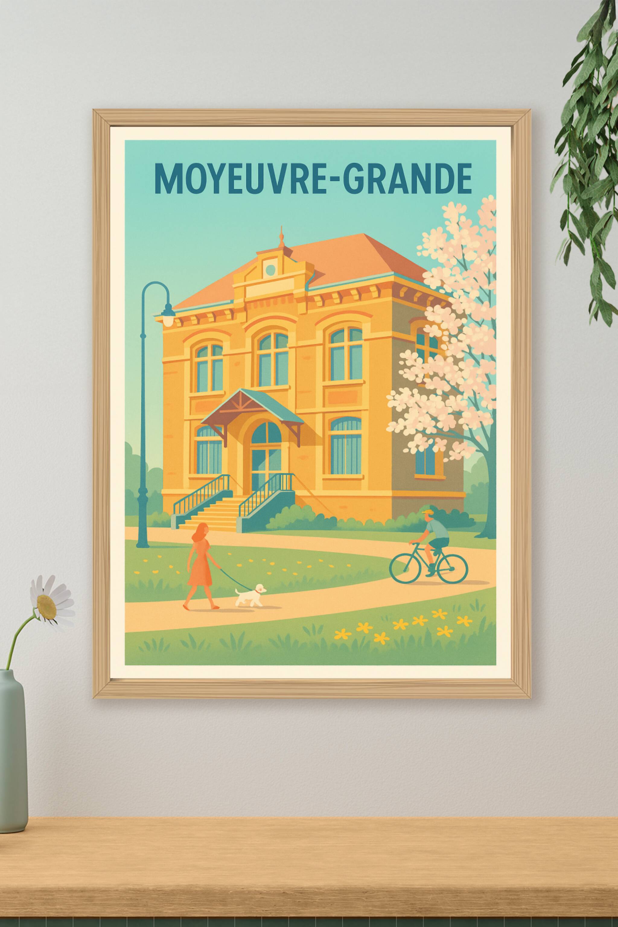 Affiche de Moyeuvre-Grande - Harmonie urbaine et nature apaisante