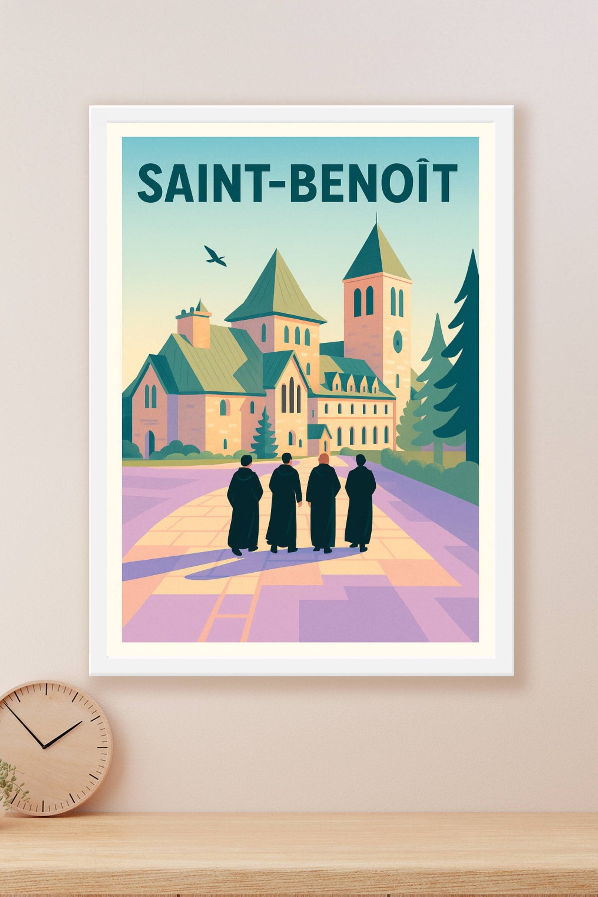 Affiche de Saint-Benoît - L'élégance intemporelle d'une abbaye historique