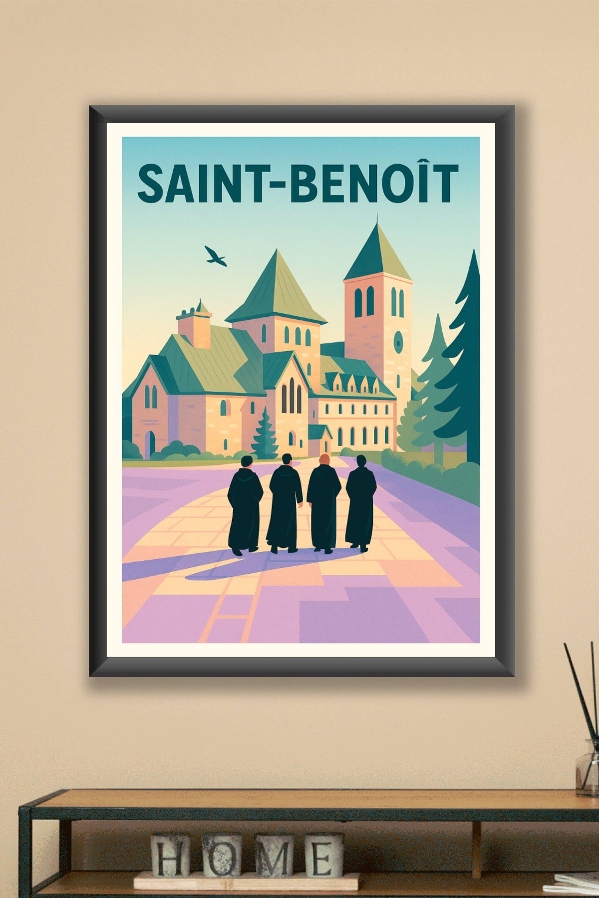 Affiche de Saint-Benoît - L'élégance intemporelle d'une abbaye historique