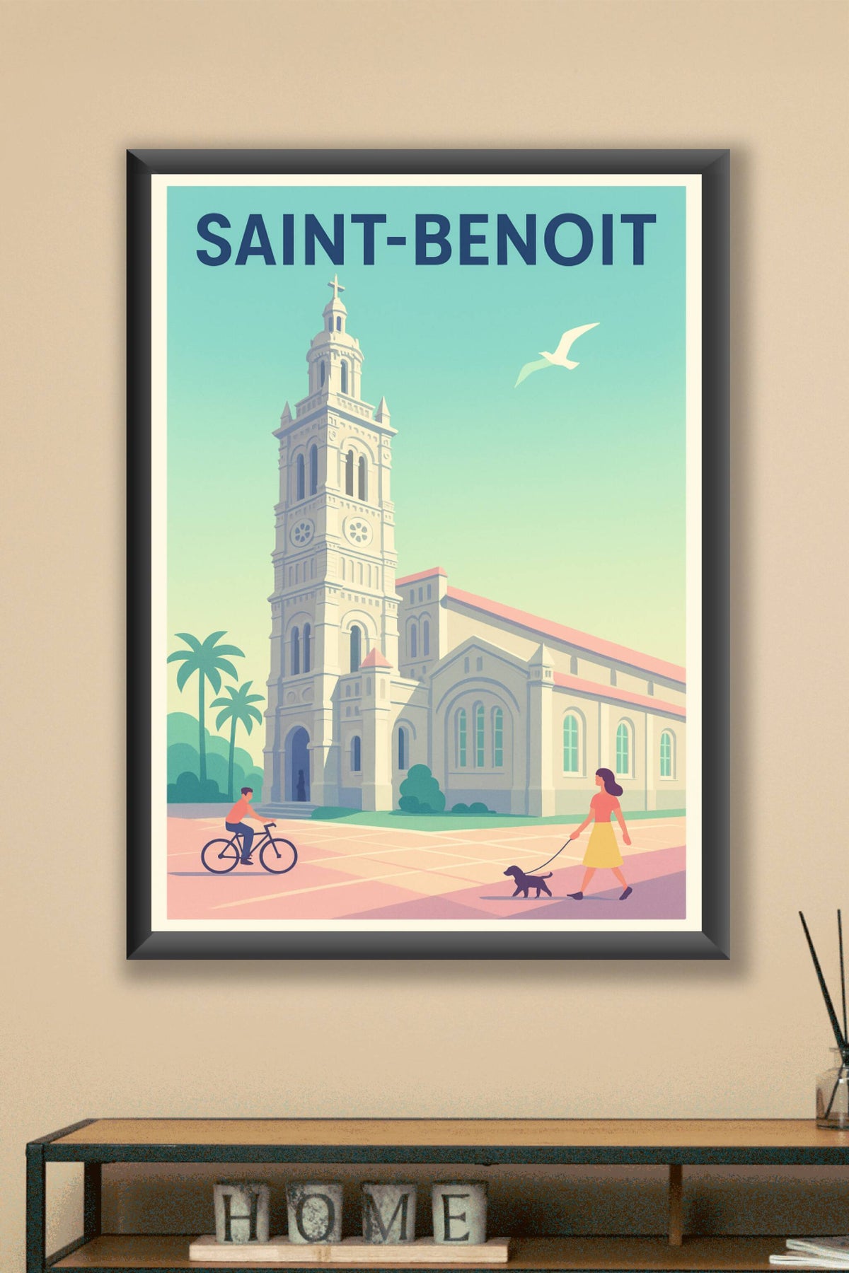 Affiche de Saint-Benoît - Charme paisible et architecture historique