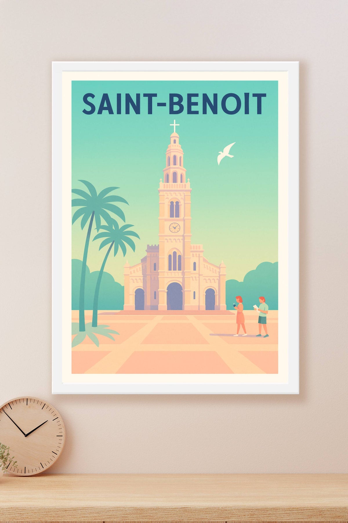 Affiche de Saint-Benoît - L'Élégance intemporelle du clocher