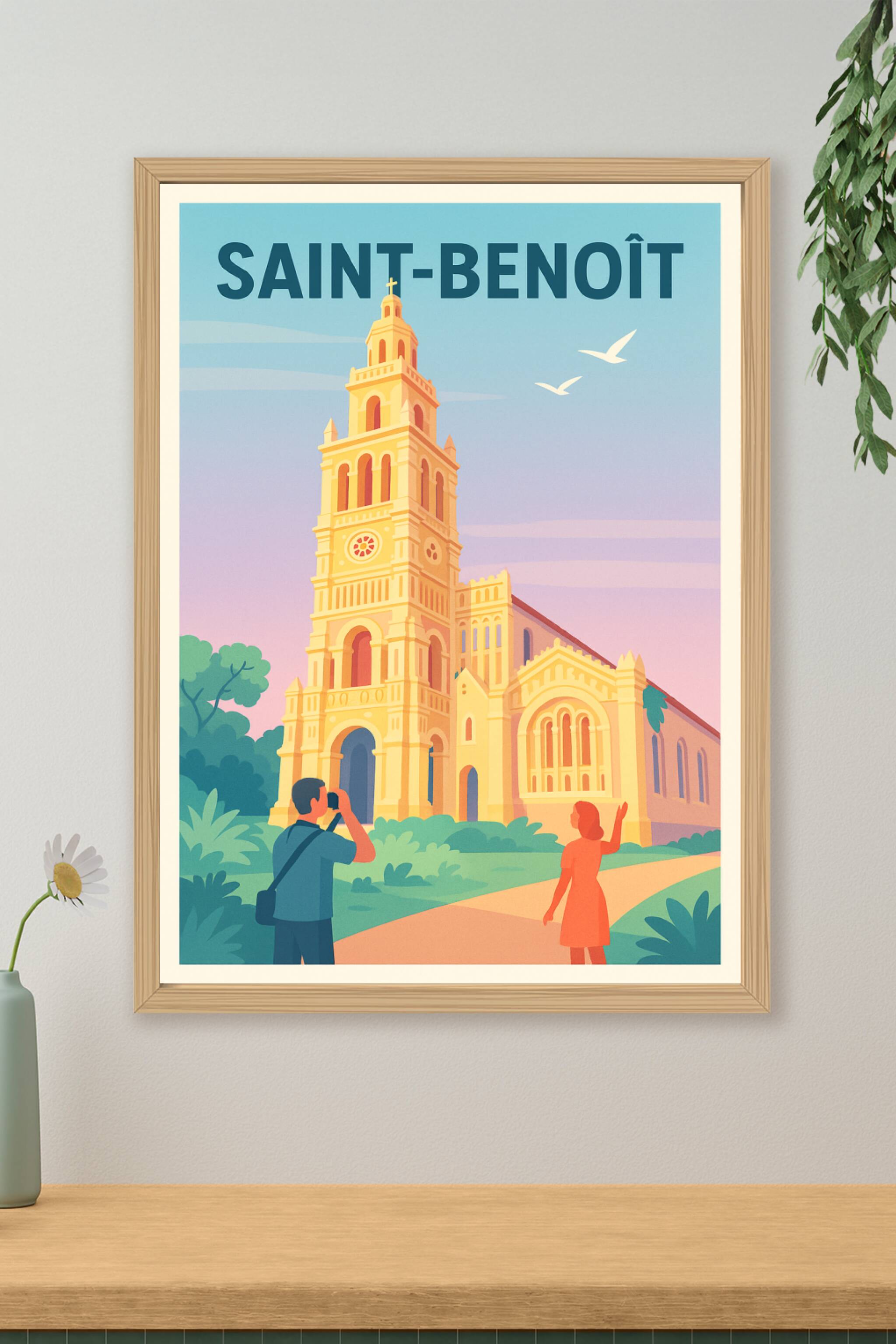Affiche de Saint-Benoît - Découvrez la majesté de son patrimoine
