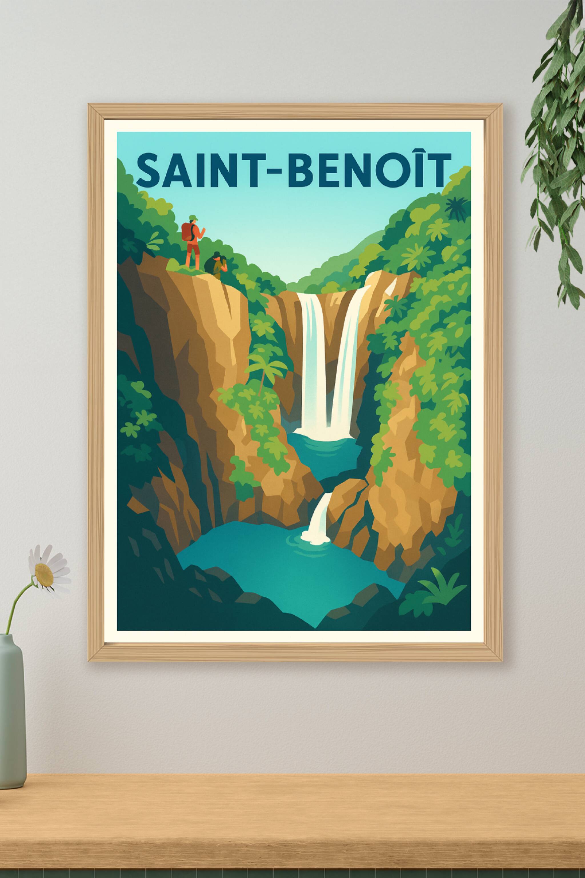Affiche de Saint-Benoît - L'appel enchanteur des cascades tropicales