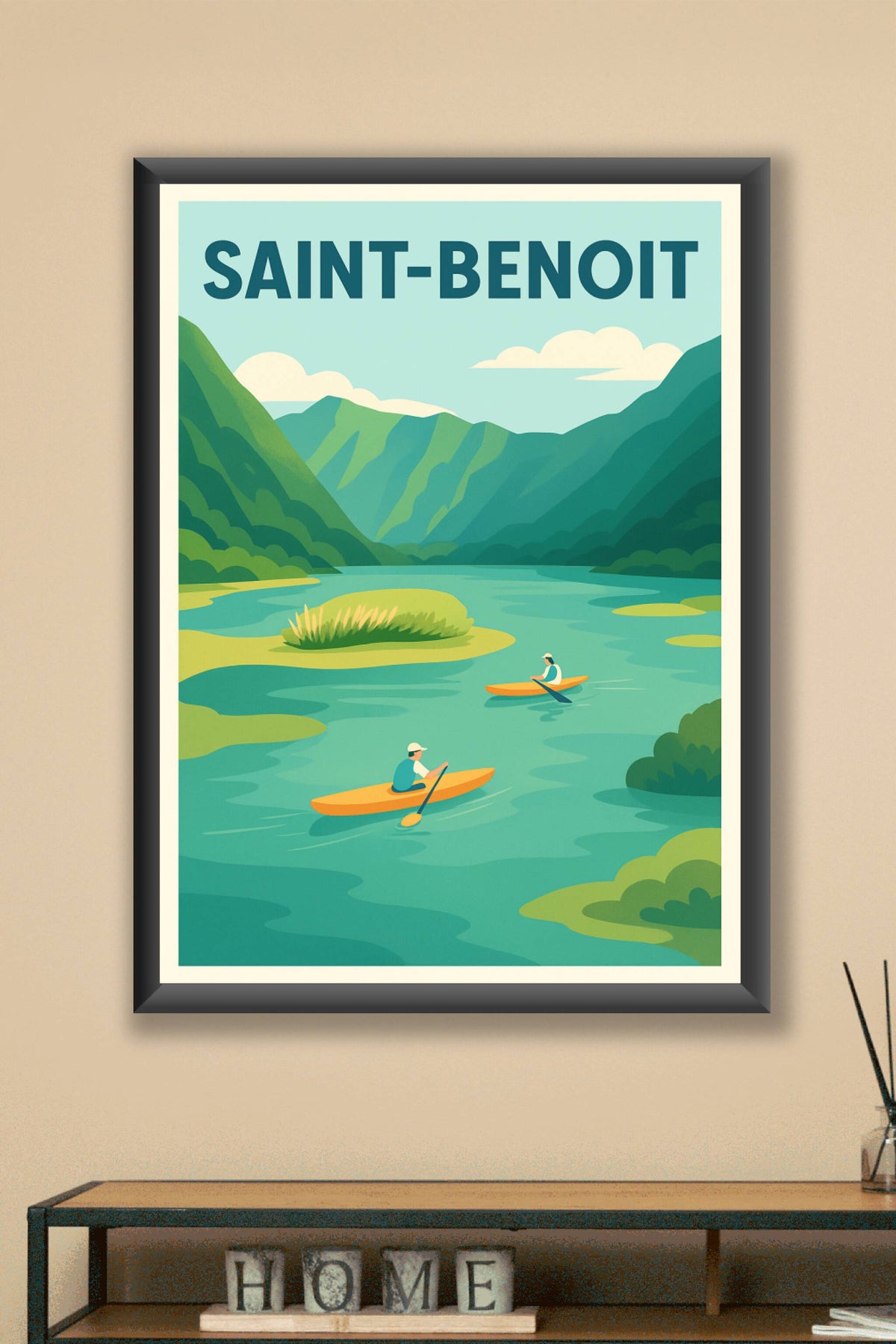 Affiche de Saint-Benoît - Évasion et sérénité au fil de l'eau