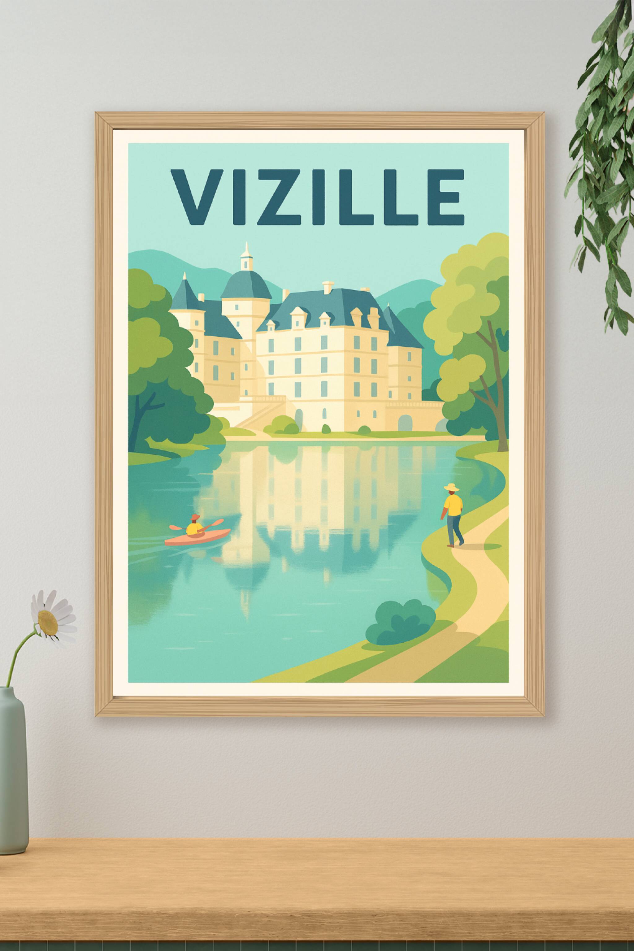 Affiche de Vizille - Harmonie et éclat au bord de l'eau