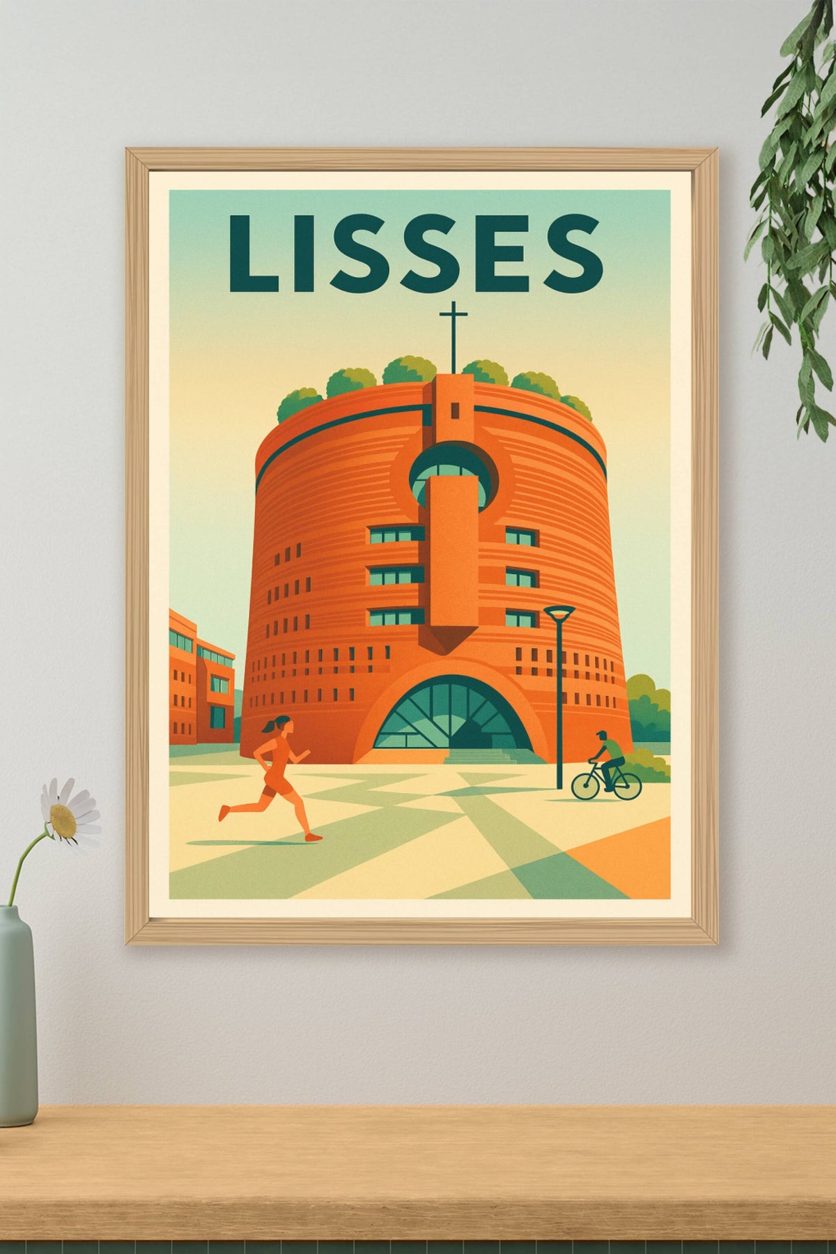 Affiche de Lisses - L'emblématique architecture moderne au cœur de la ville