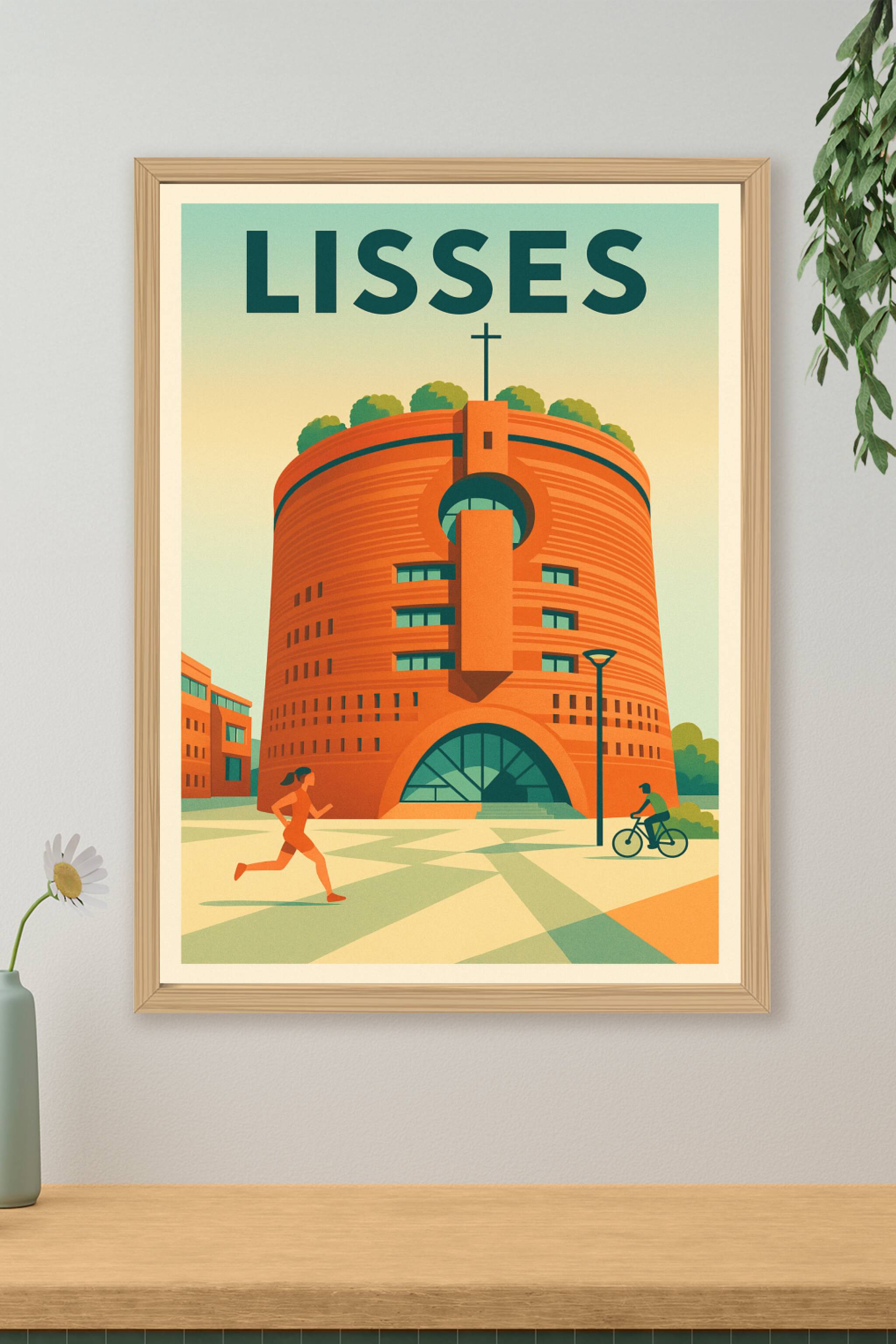 Affiche de Lisses - L'emblématique architecture moderne au cœur de la ville