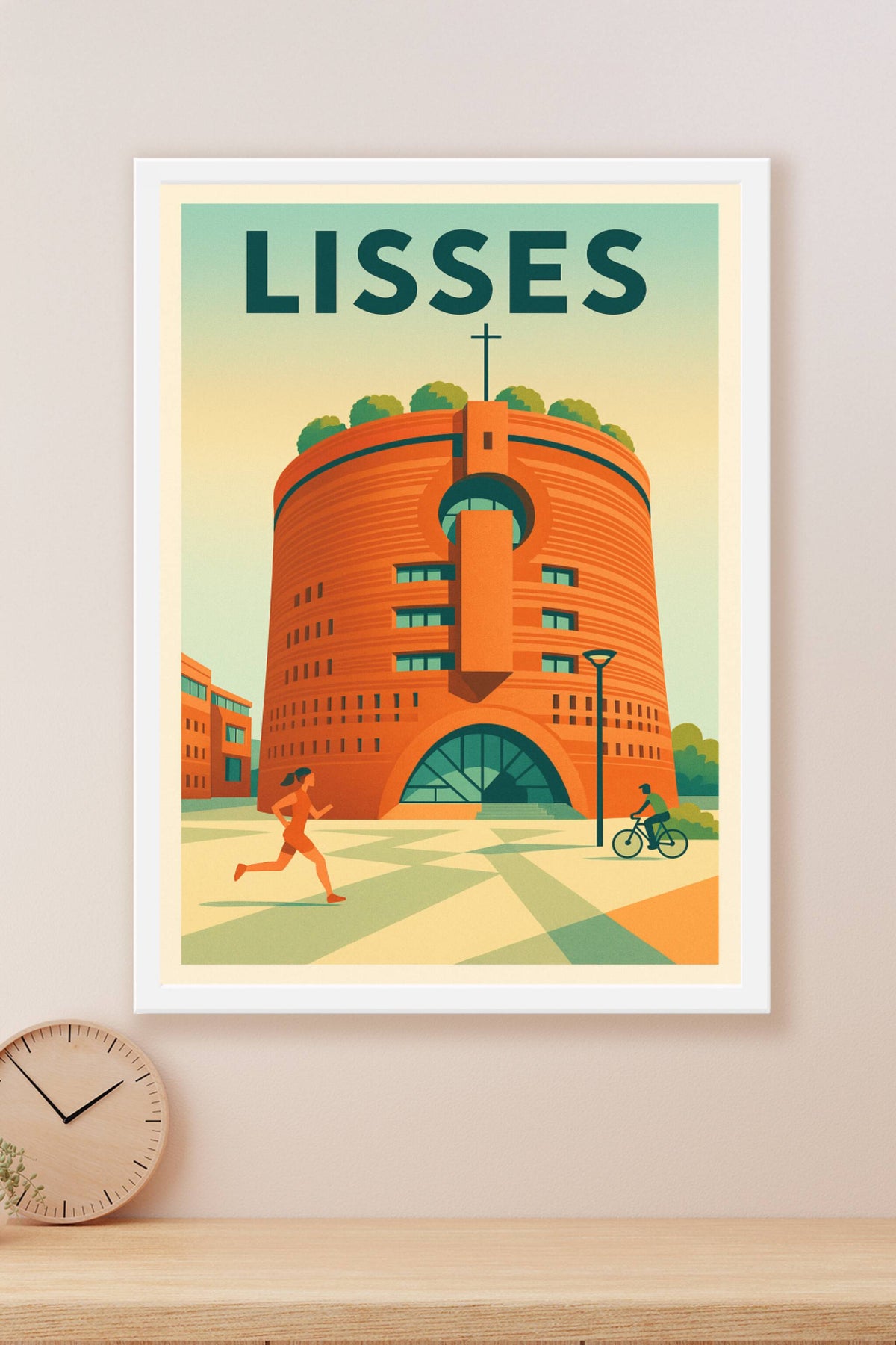 Affiche de Lisses - L'emblématique architecture moderne au cœur de la ville