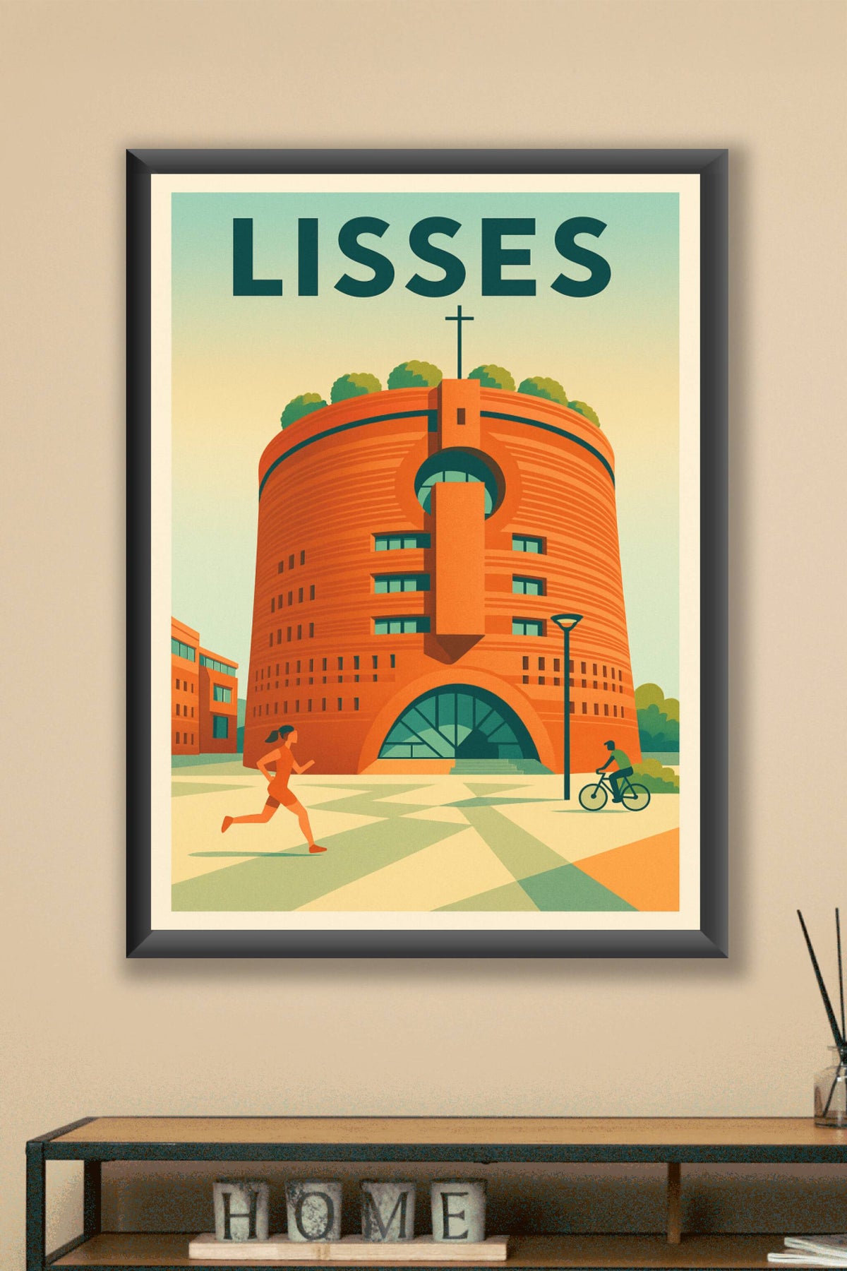 Affiche de Lisses - L'emblématique architecture moderne au cœur de la ville