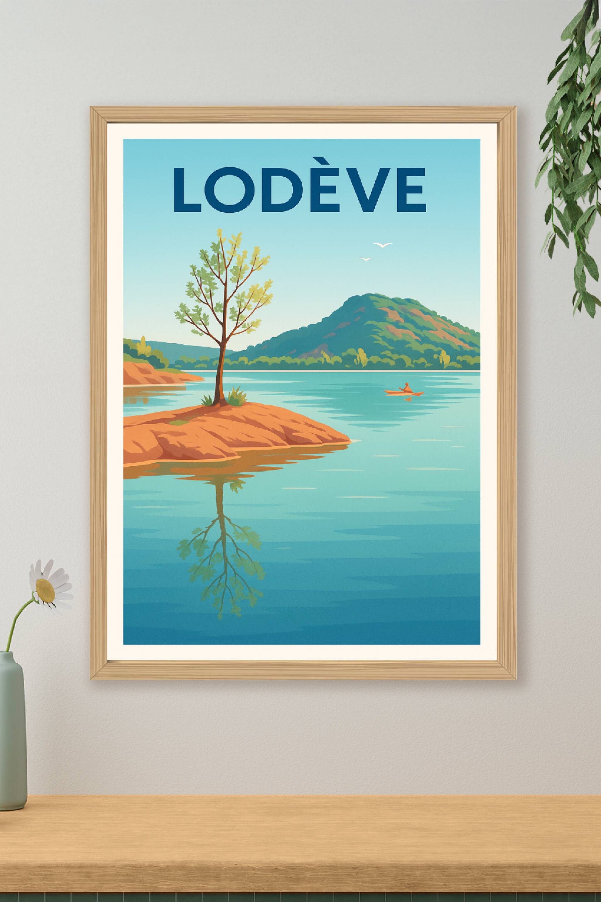 Affiche de Lodève - Sérénité au bord de l'eau