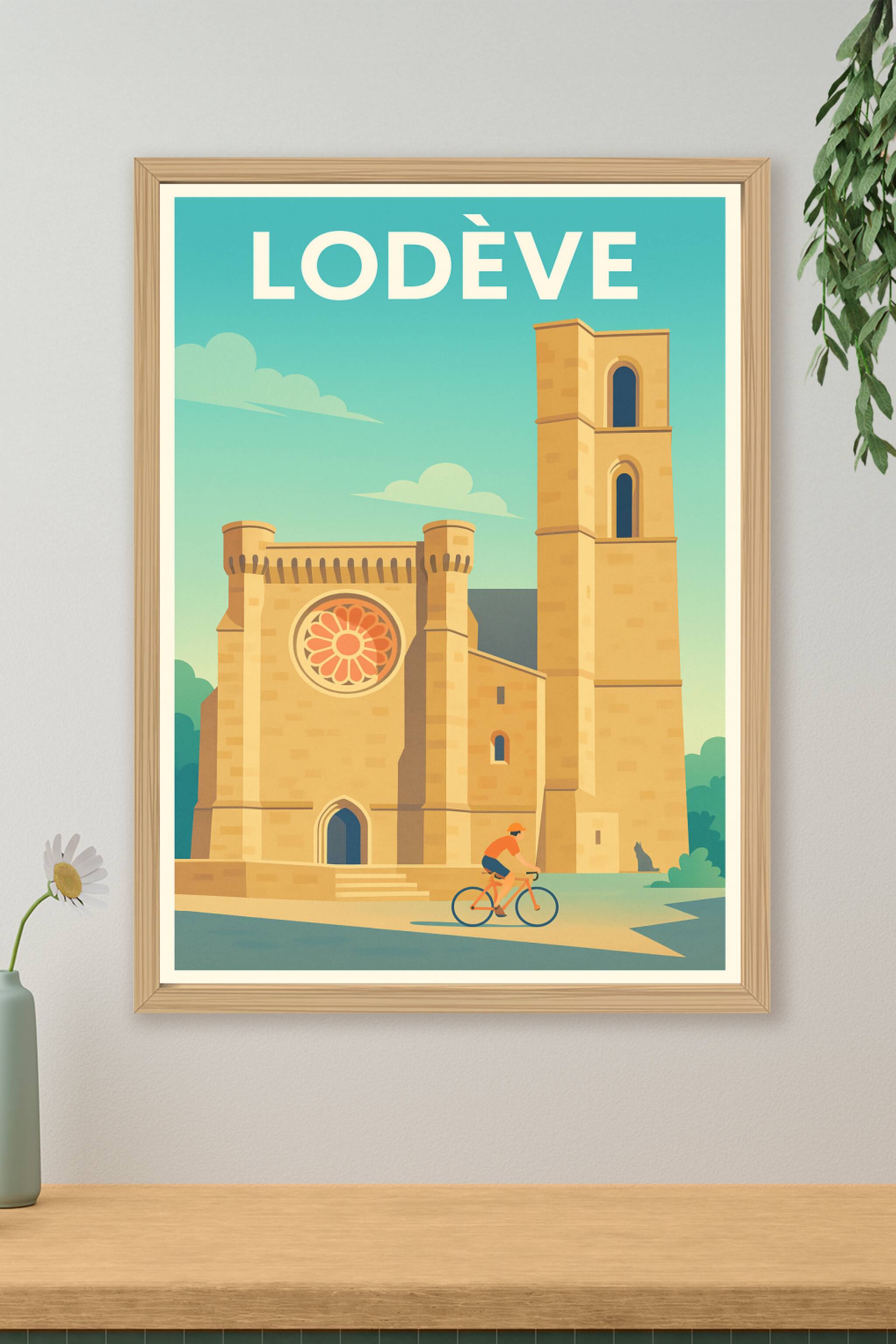 Affiche de Lodève - Architecture historique et douceur de vivre